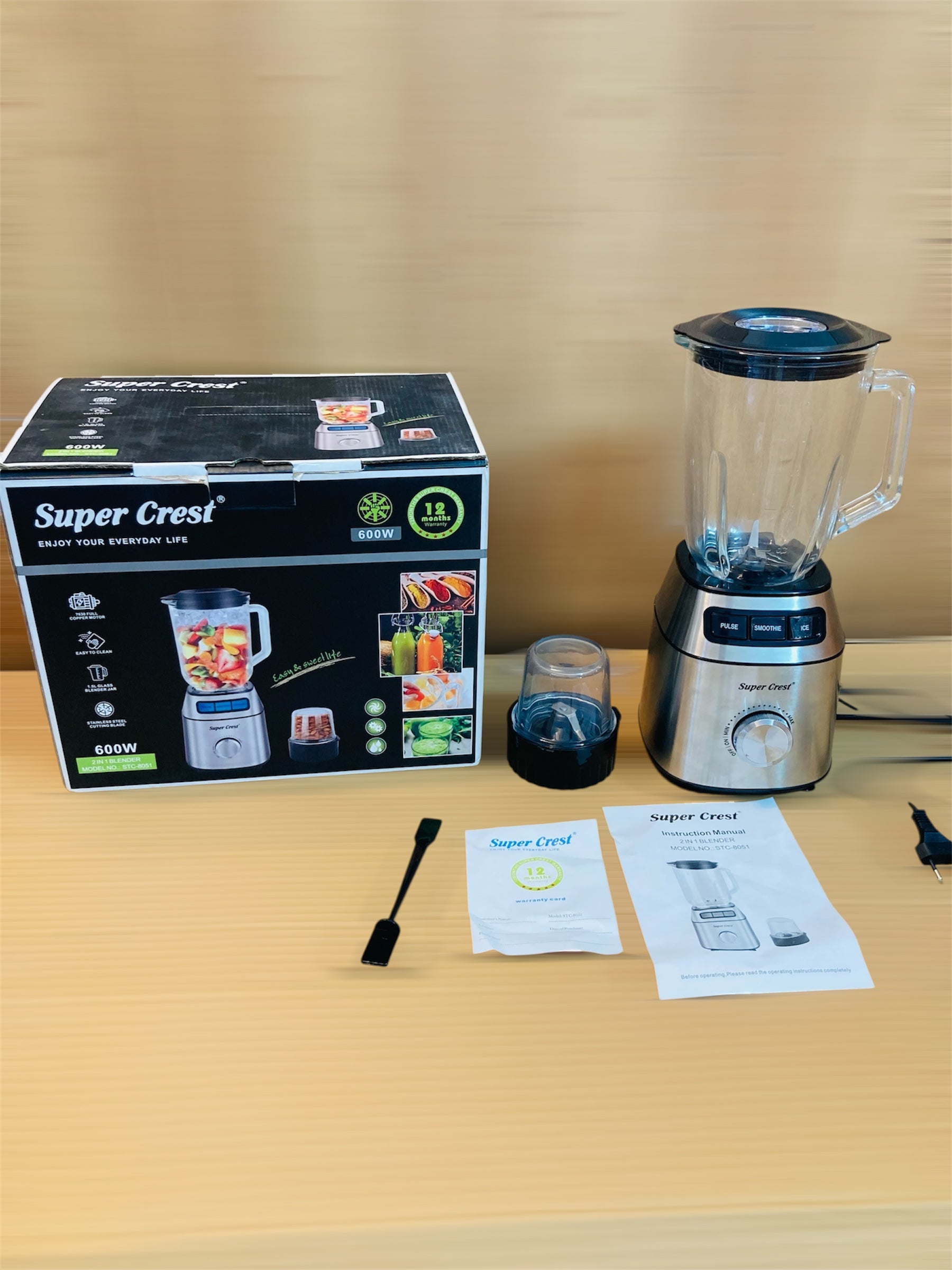 Super Crest Germany 2in1 Blender 600W SCT-8051