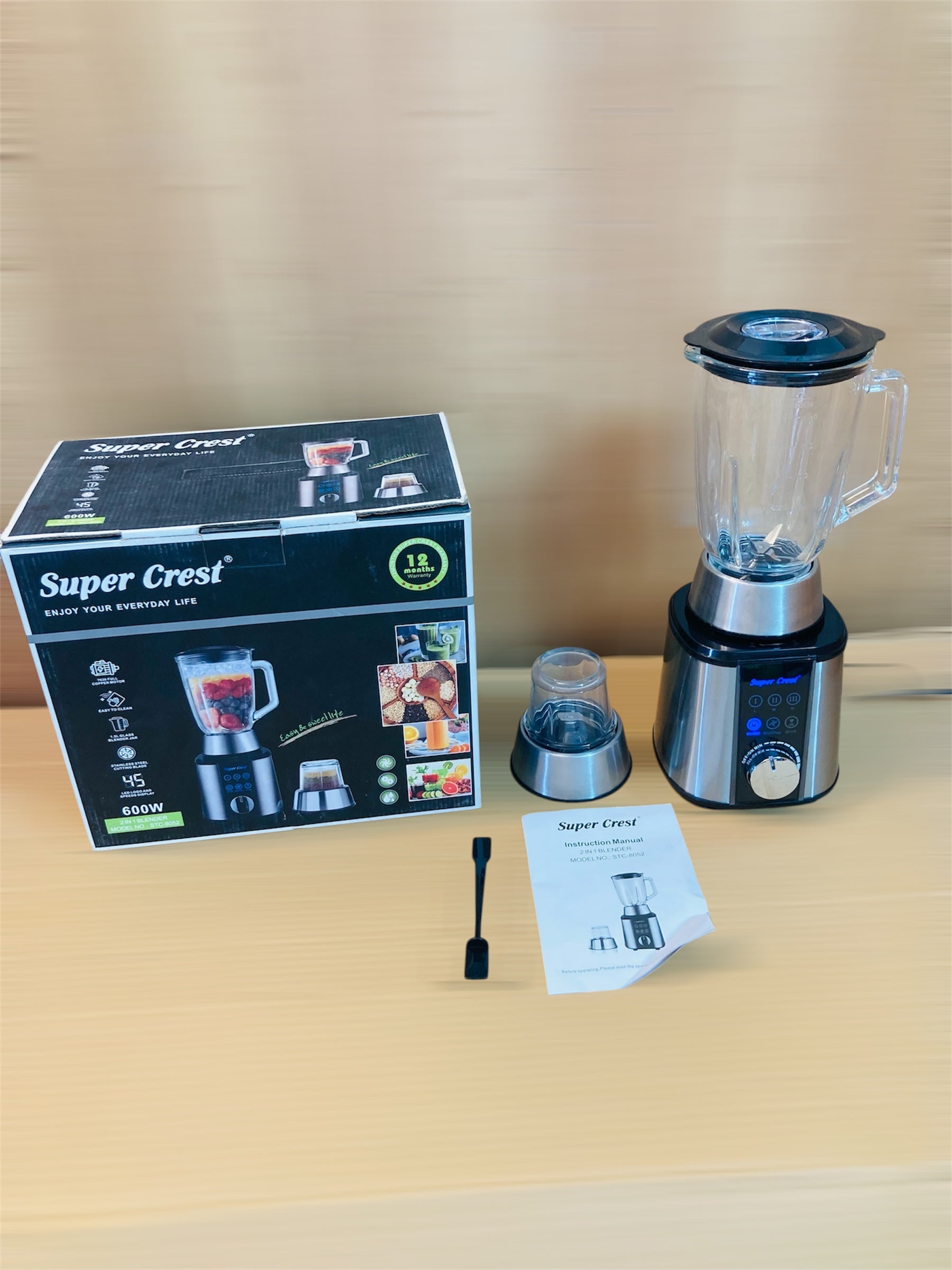 Super Crest Germany 2in1 Digital Blender 600W SCT-8052
