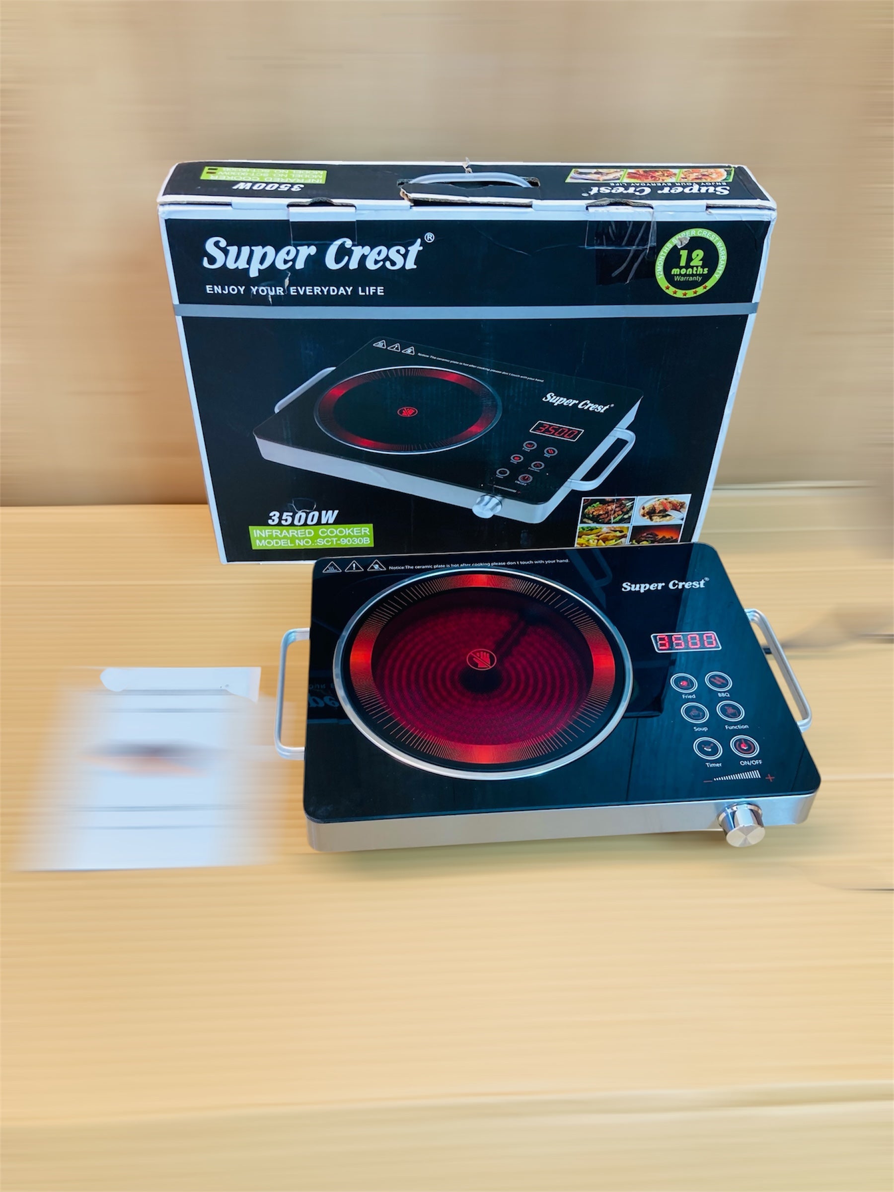Super Crest Germany 3500W Electric Stove - Hotplate - Infrared Cooker SCT-9030B