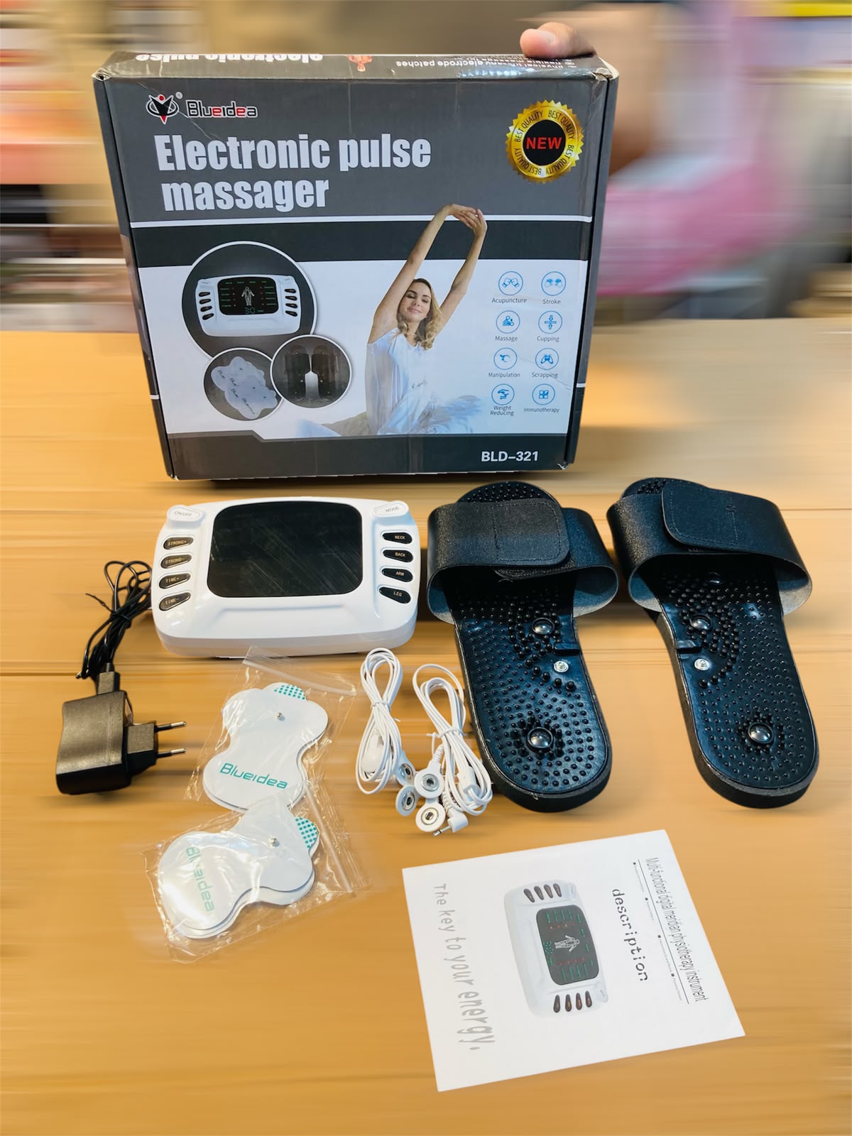 Blueidea  Electronic Pulse Massager  Digital TENS EMS Therapy Machine with 8 Massage Modes BLD-321
