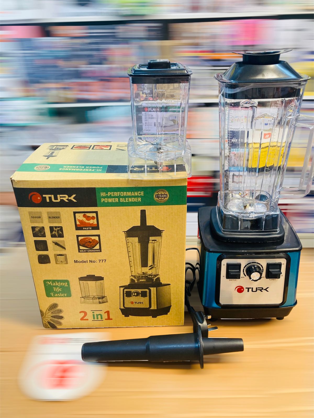 TURK 5000W 2-in-1 Hi-Performance Power Blender & Grinder Set 777
