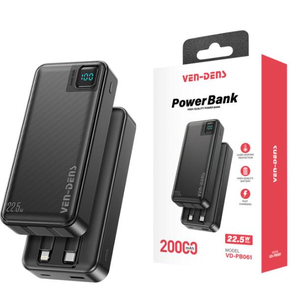 Ven-Dens 22.5W Fast Charging 20000mAh Power Bank VD-PB061