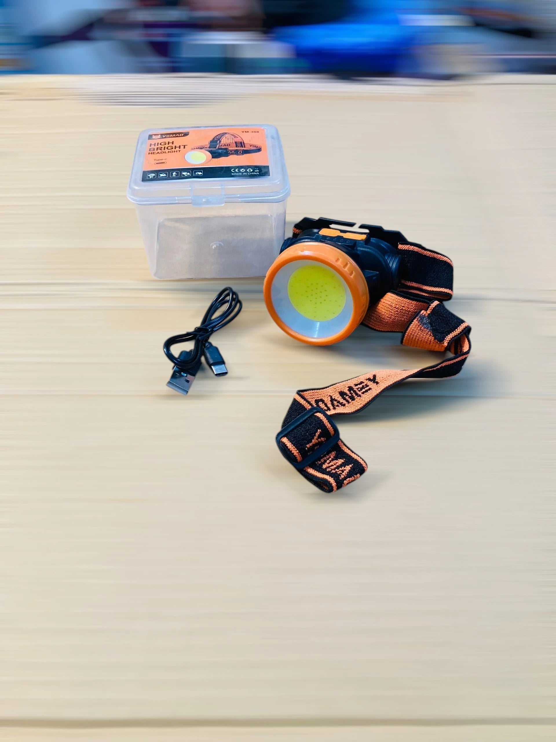 YEMAO Ultra-Bright COB Headlamp High Bright Rechargeable LED Headlight YM-308