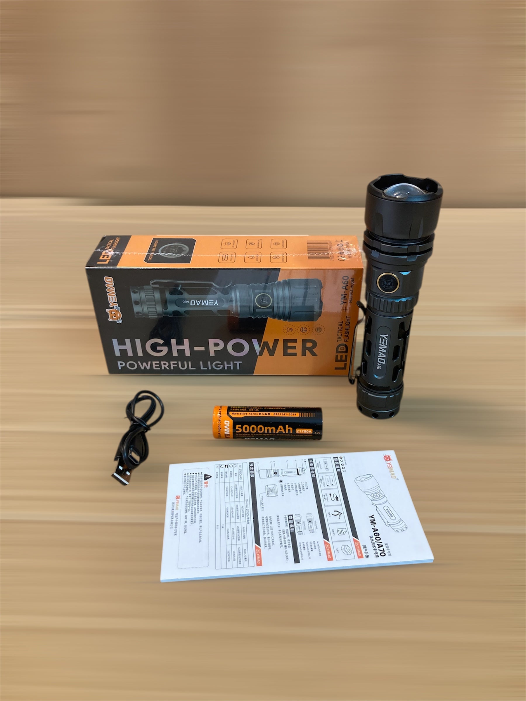 Yemao High Powerful Compact Flashlight-Torch YM-A60