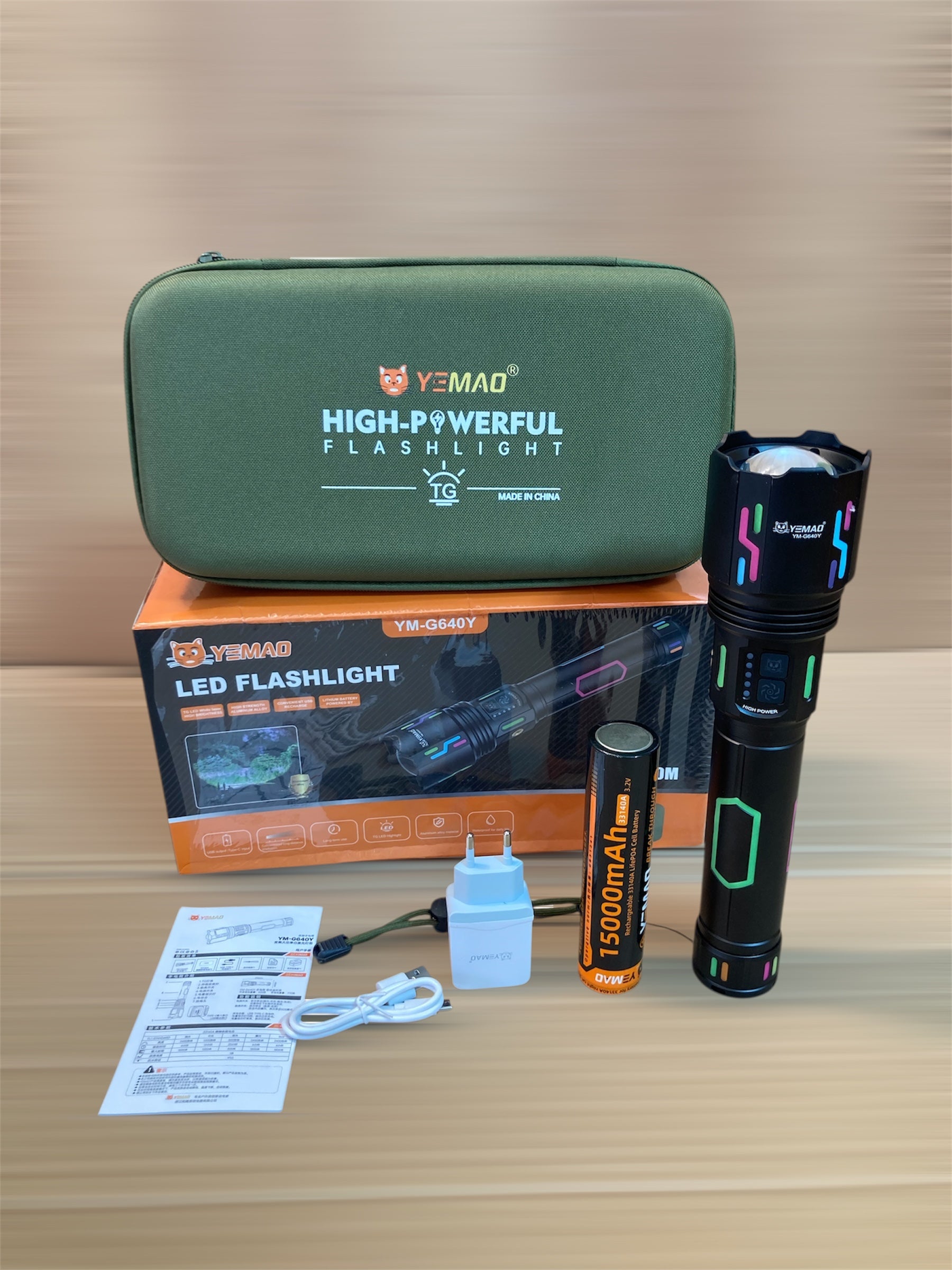 Yemao Powerful Led Flashlight-Torch YM-G640Y