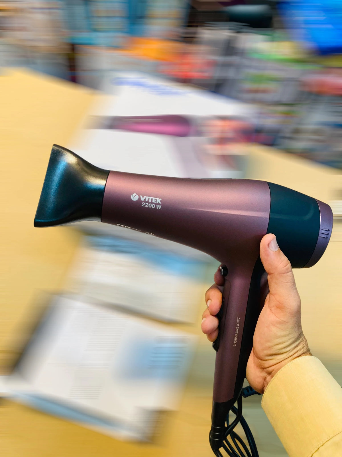 VITEK 3 Heat & 2 Speed Settings Ionic Hair Dryer  2200W Powerful Blow Dryer with Tourmaline Ionic Technology,  VT-2535