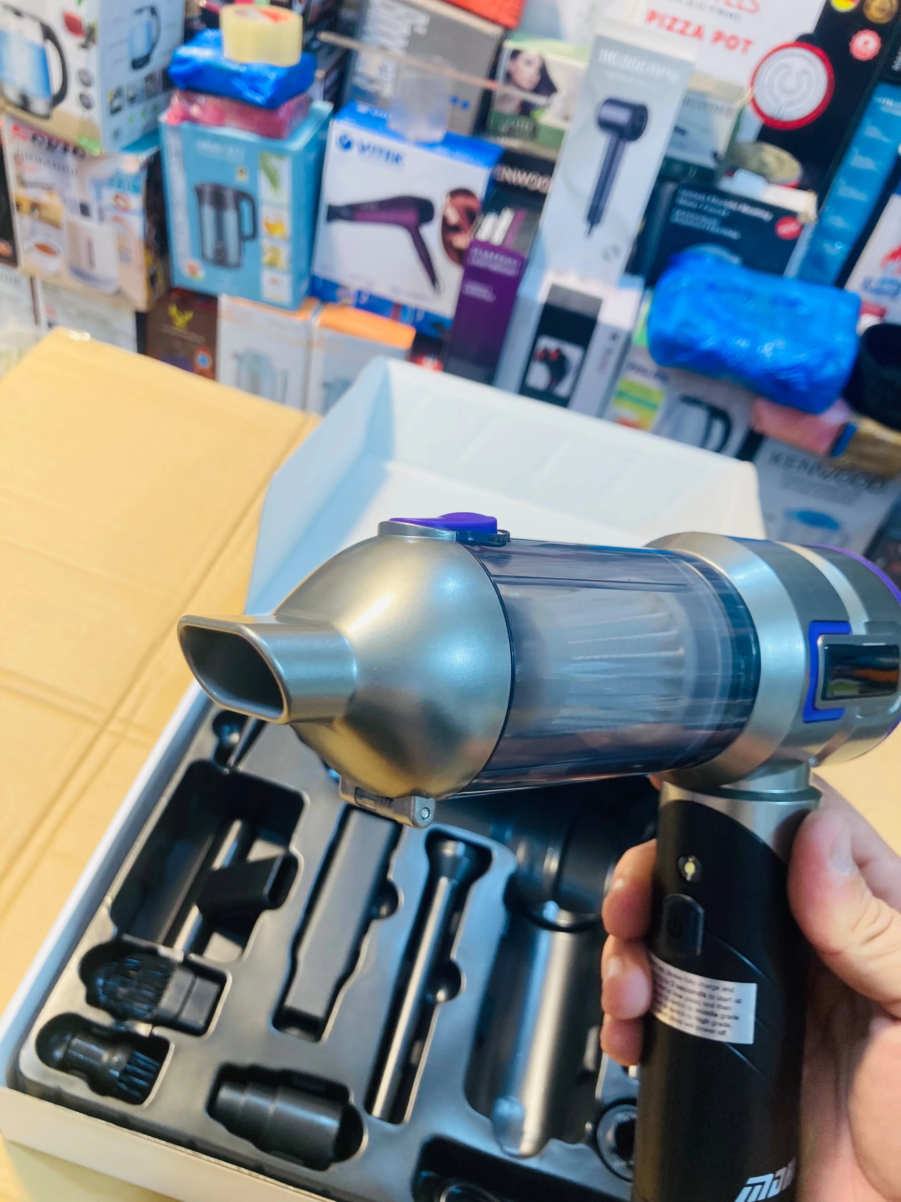 MDHL Handheld Car Mounted Vacuum Cleaner & Air Blower 3 Speed Suction, 17000Pa Max Power, Rechargeable Cordless Hand Vacuum MD-A8