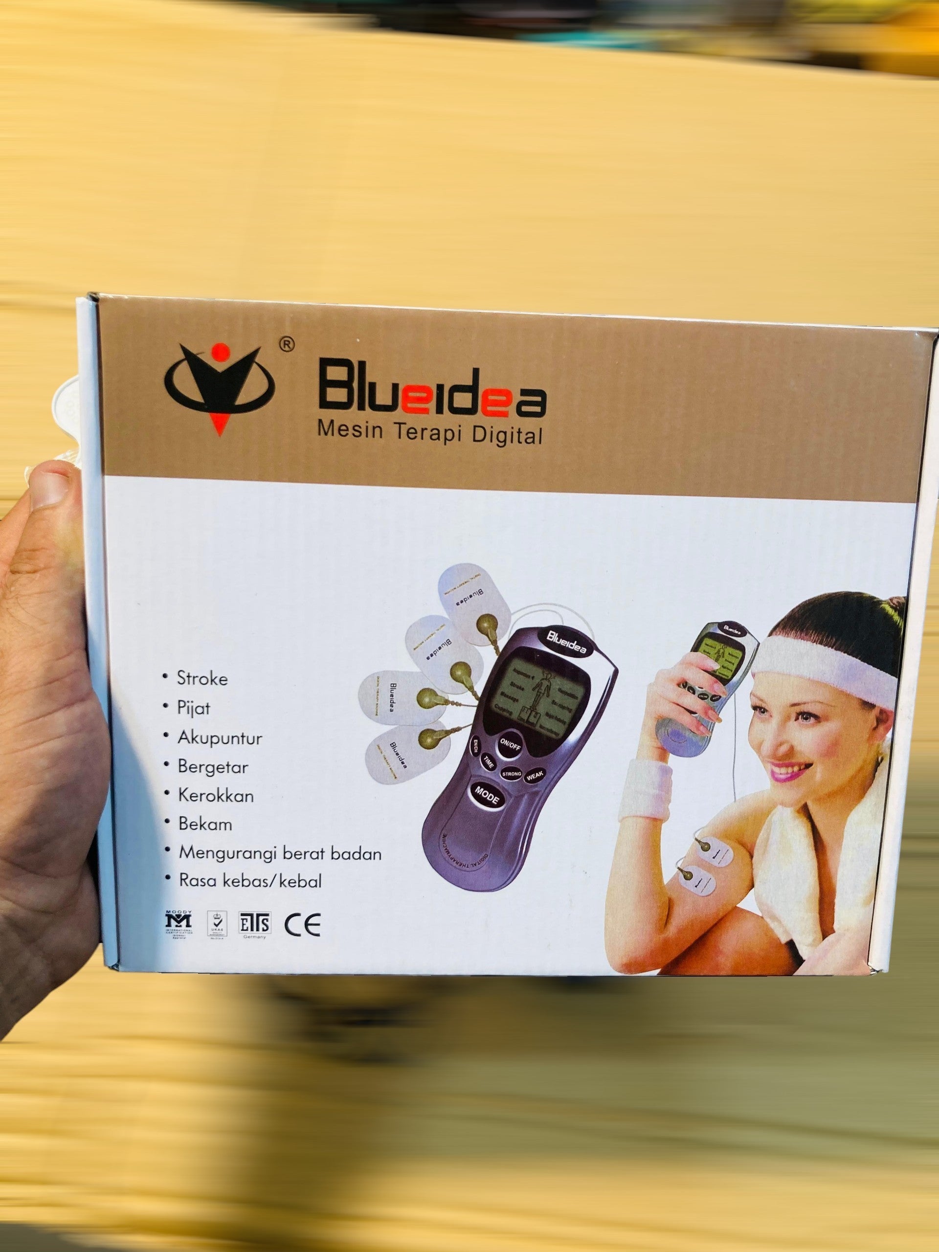 Blueidea Digital Therapy Machine Electronic Pulse Massager with Electrode Pads and Power Adapter