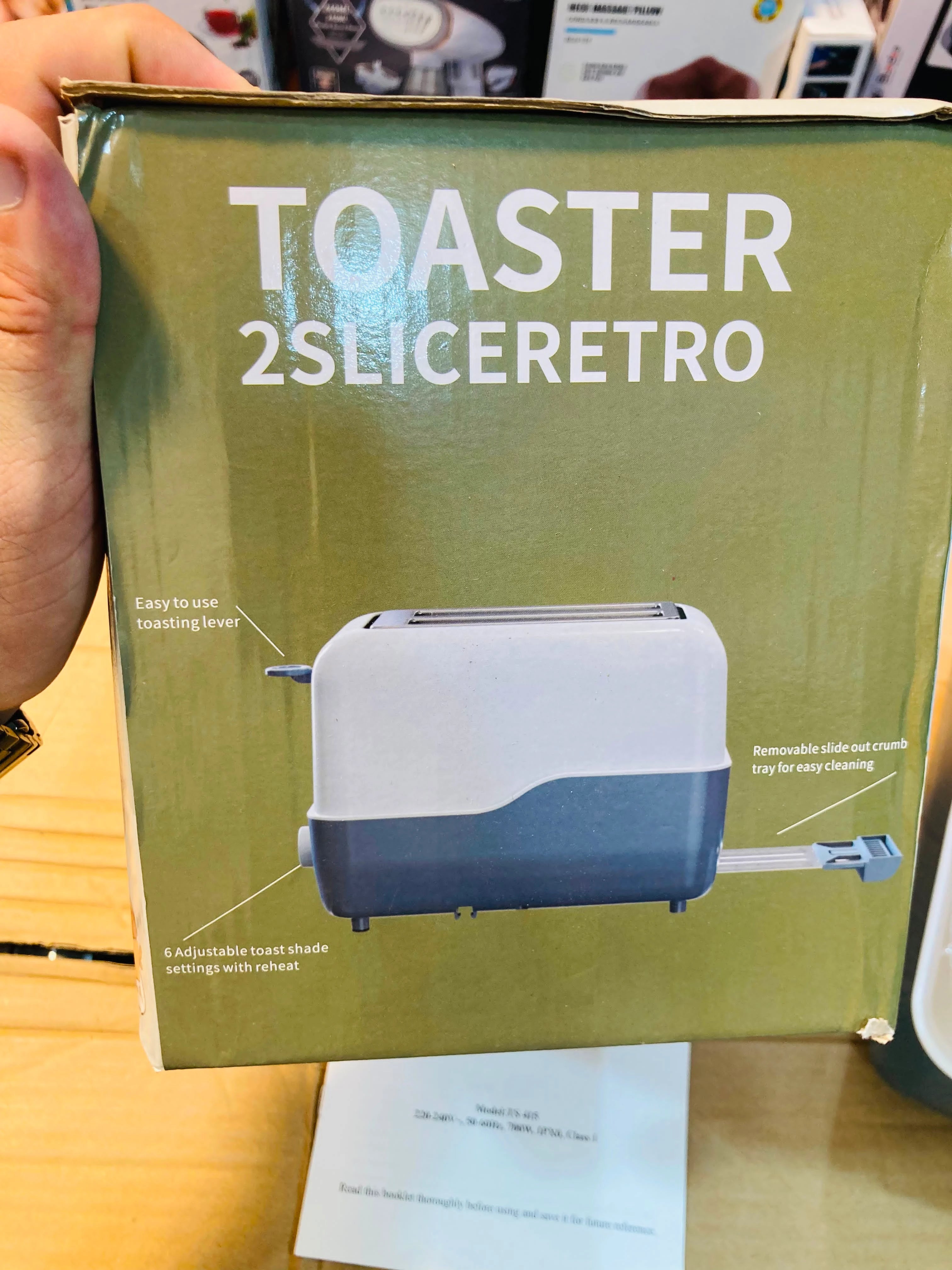 Scarlett 2-Slice Retro Electric Bread Toaster – 700W Compact Kitchen Toaster with 6 Shade Settings, Defrost, Reheat, and Removable Crumb Tray