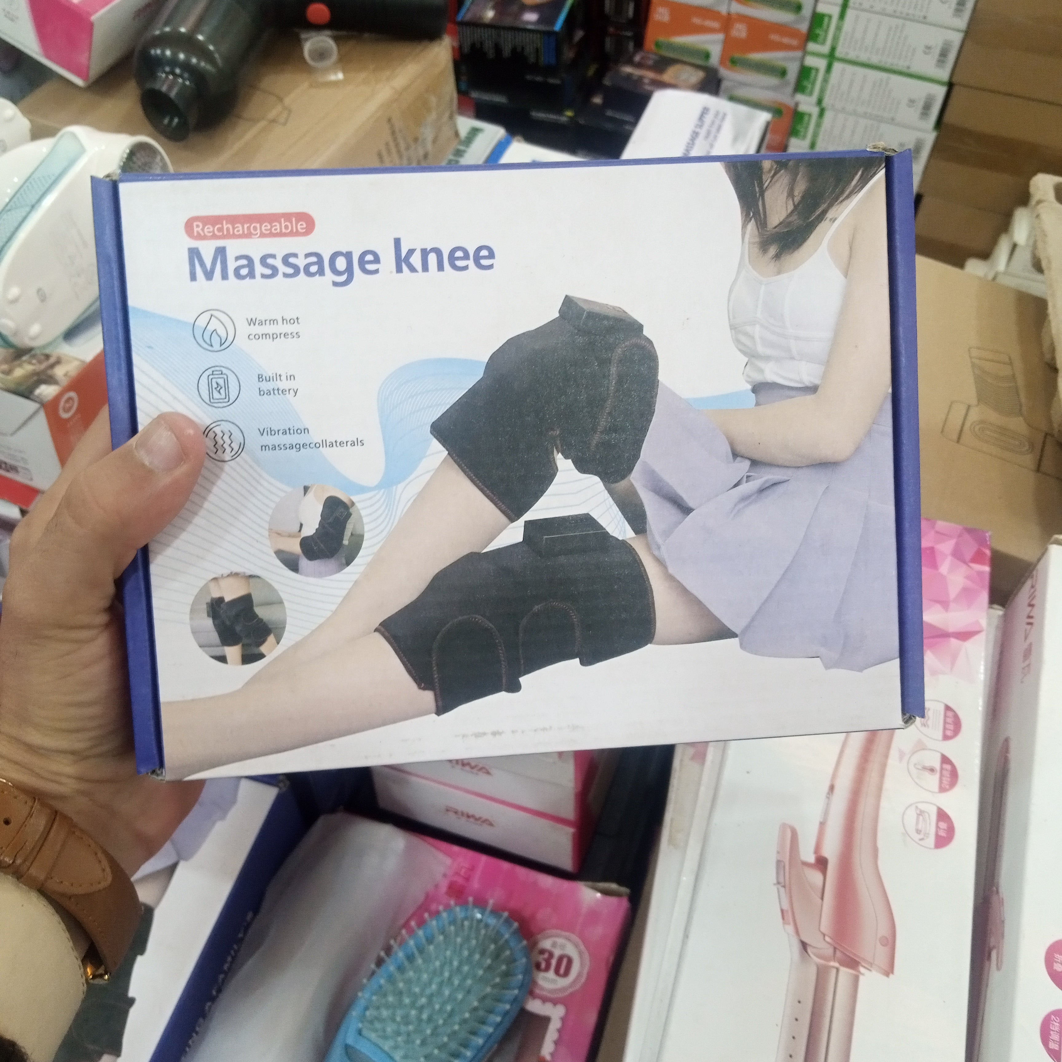 Rechargeable Knee Massager for Soothing Relief.