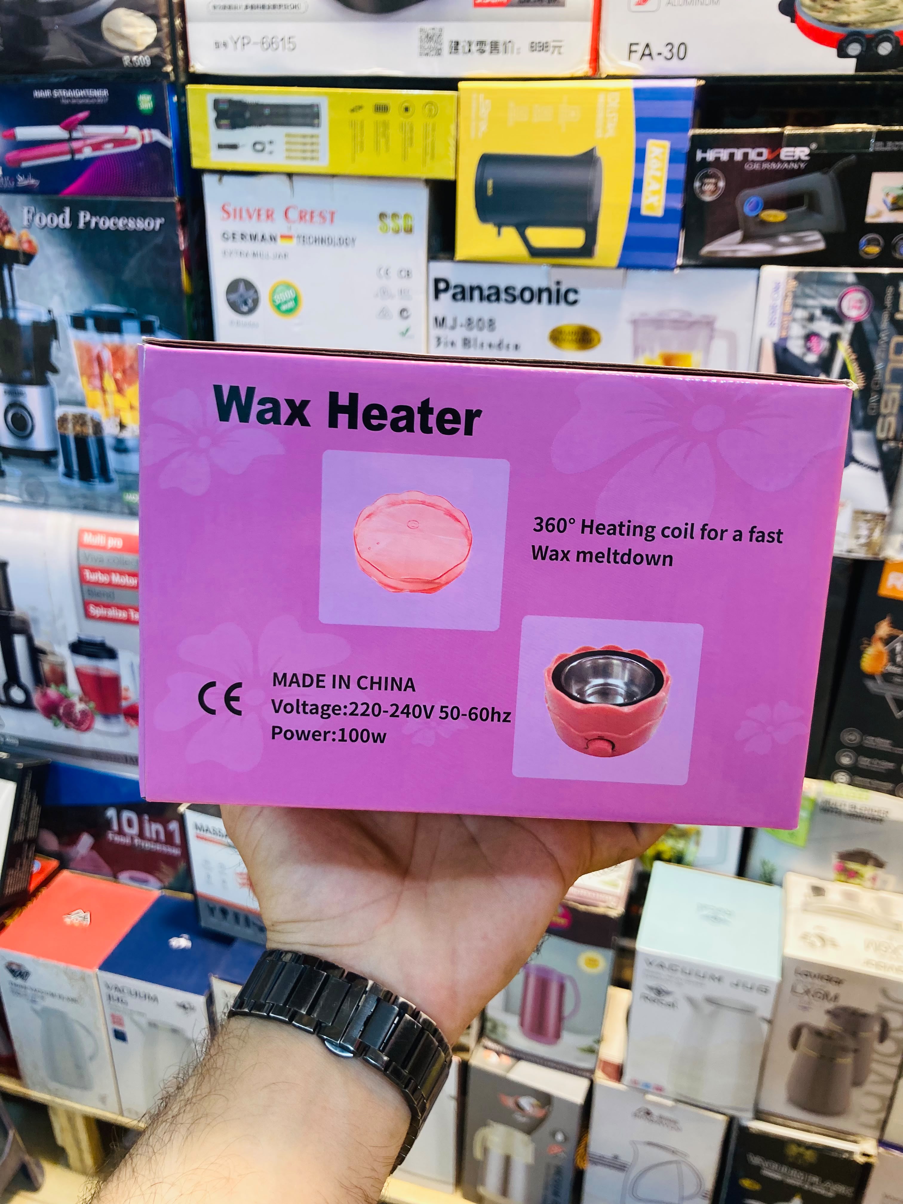 AJWA 100W Electric Wax Heater  with Adjustable Temperature Control & Lid SM-8002