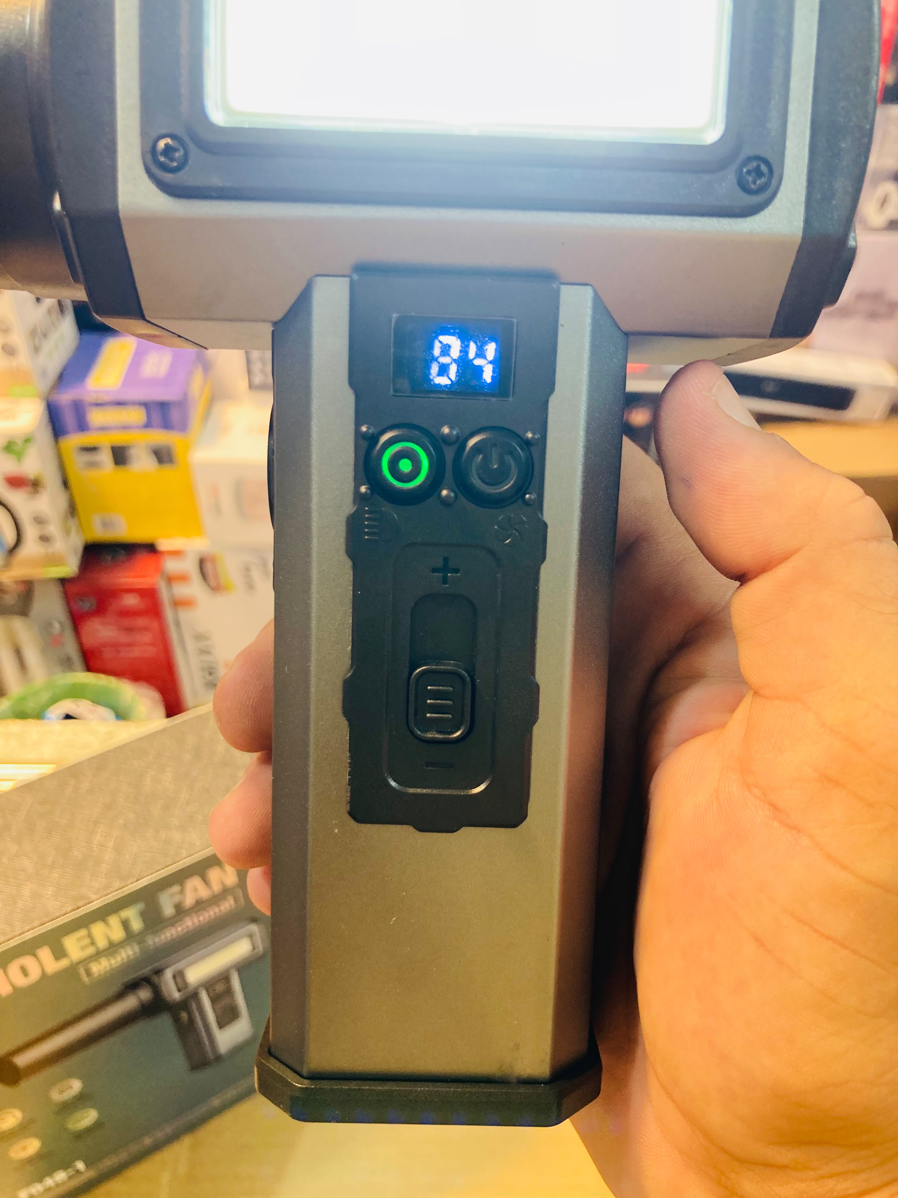 600W High Power Multi-Functional Violent Fan Handheld Turbo Blower with Digital Display & LED Light F048-1
