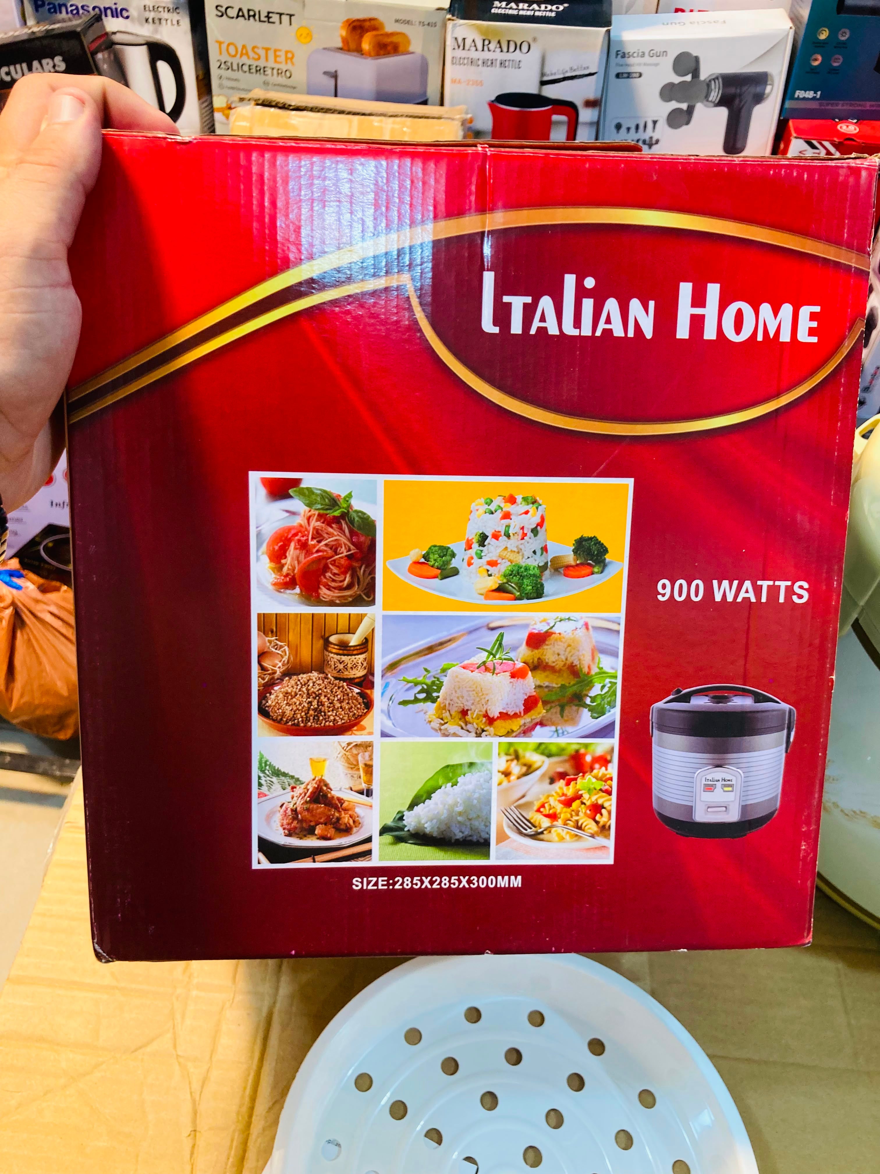Italian Home 900W Electric Rice Cooker – 5L Large Capacity Automatic Cook & Warm Rice Cooker with Steaming Tray CFXB50-B