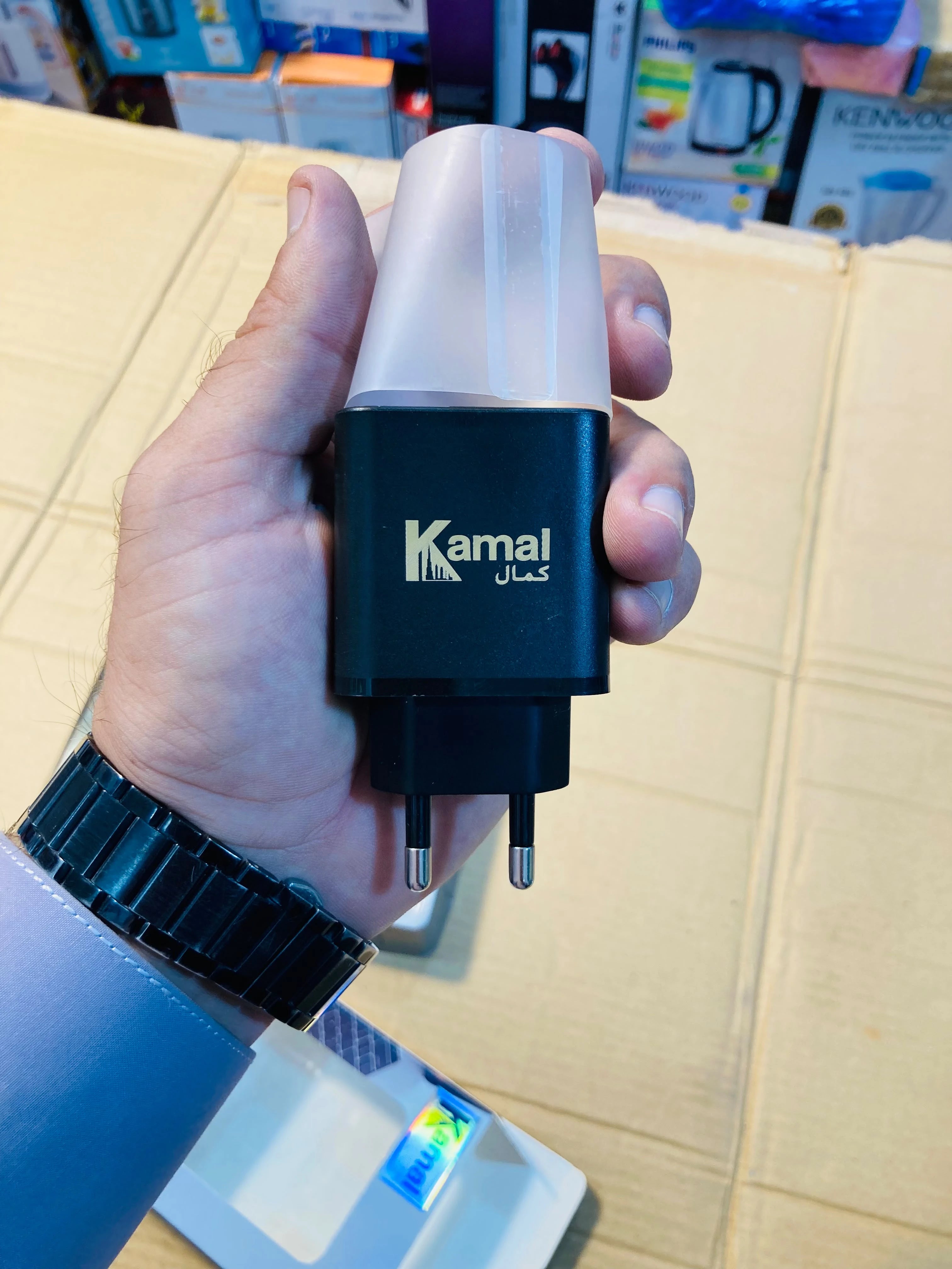 Kamal 45W Super Fast Dual Port Wall Charger PD 45W Type-C & QC 3.0 30W USB-A Power Adapter with LED Digital Display K809