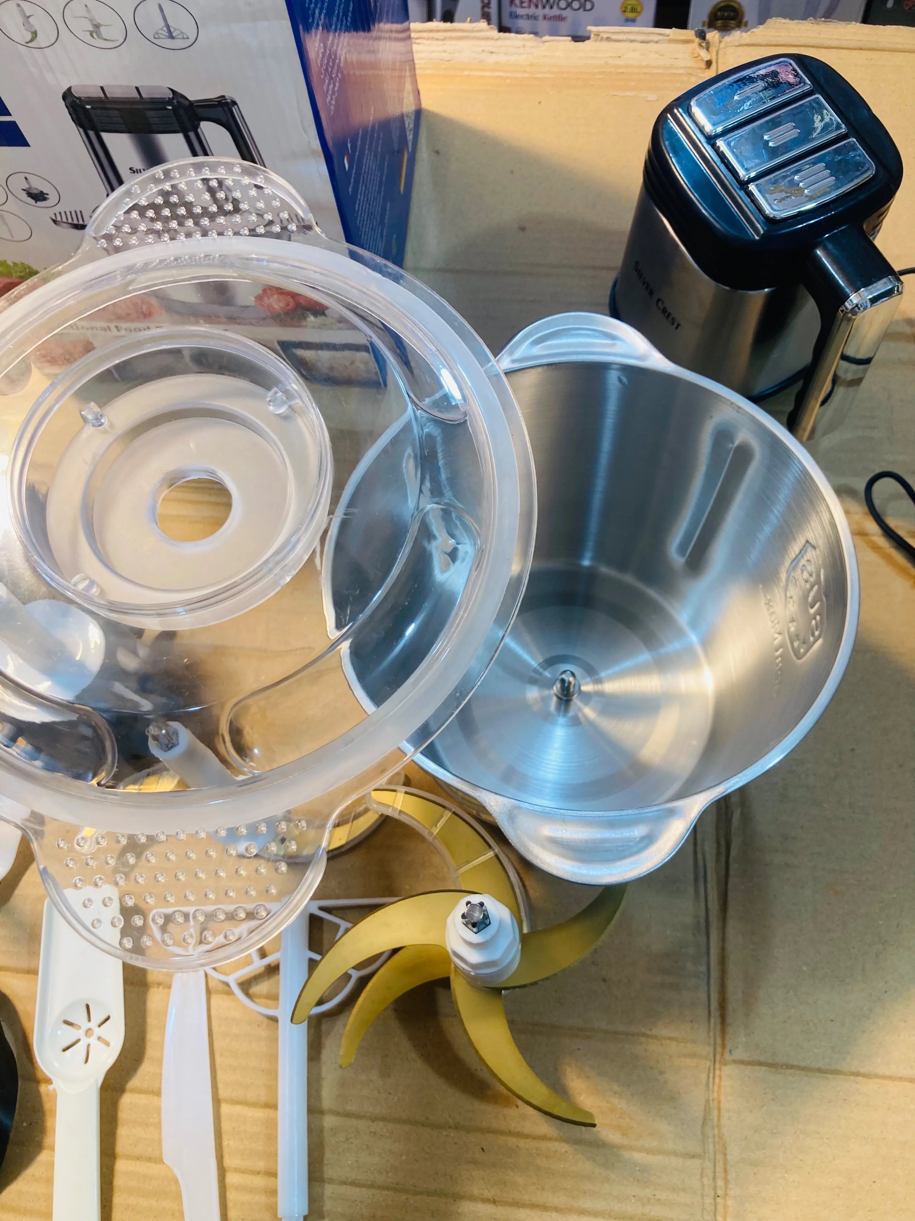 Silver Crest 8-in-1 3.5L Electric Food Chopper & Multi-Functional Food Processor 2000W Heavy Duty Motor,3 Speed Settings
