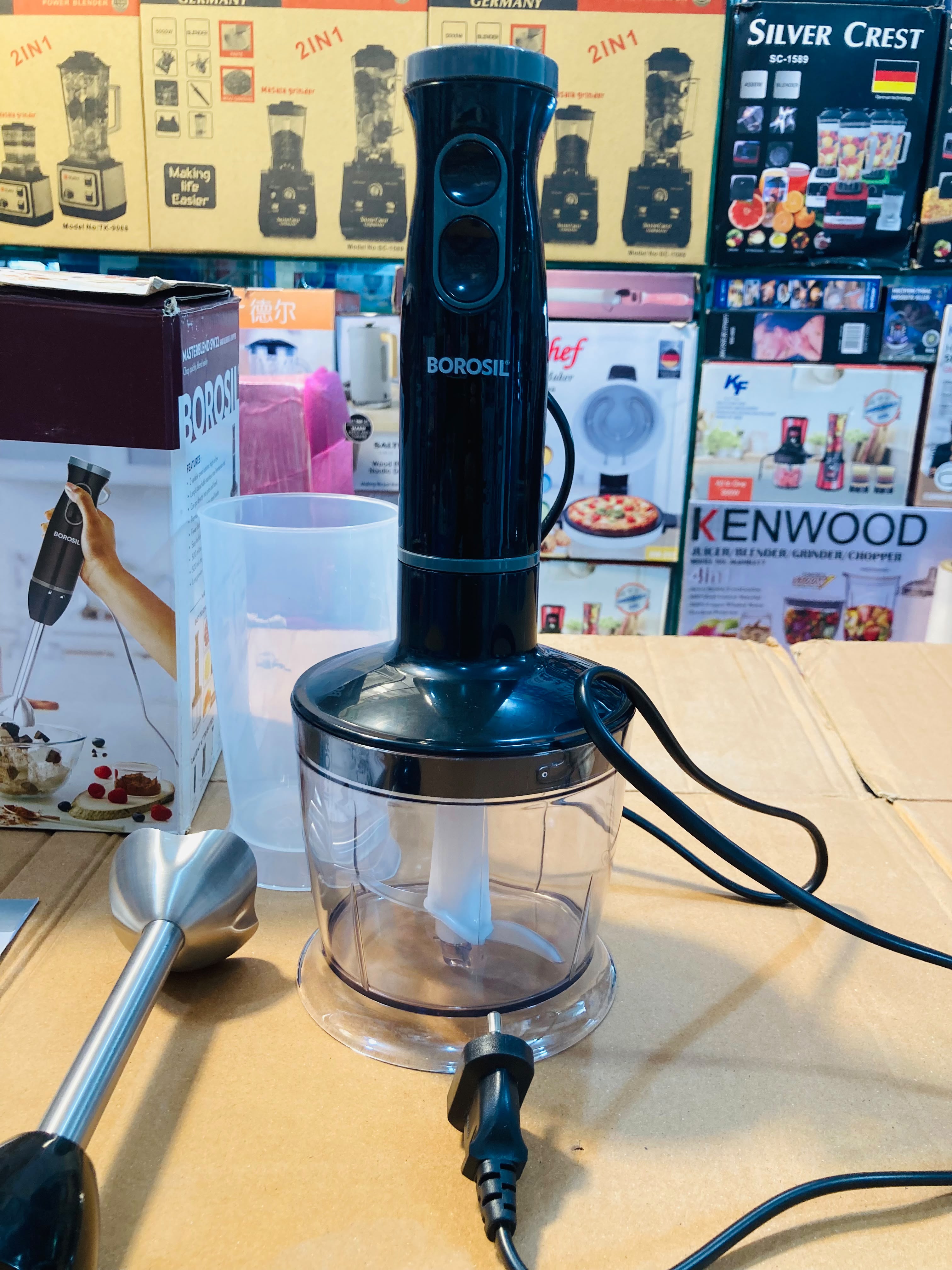 Borosil Masterblend 500W Hand Blender & Chopper Set SW22