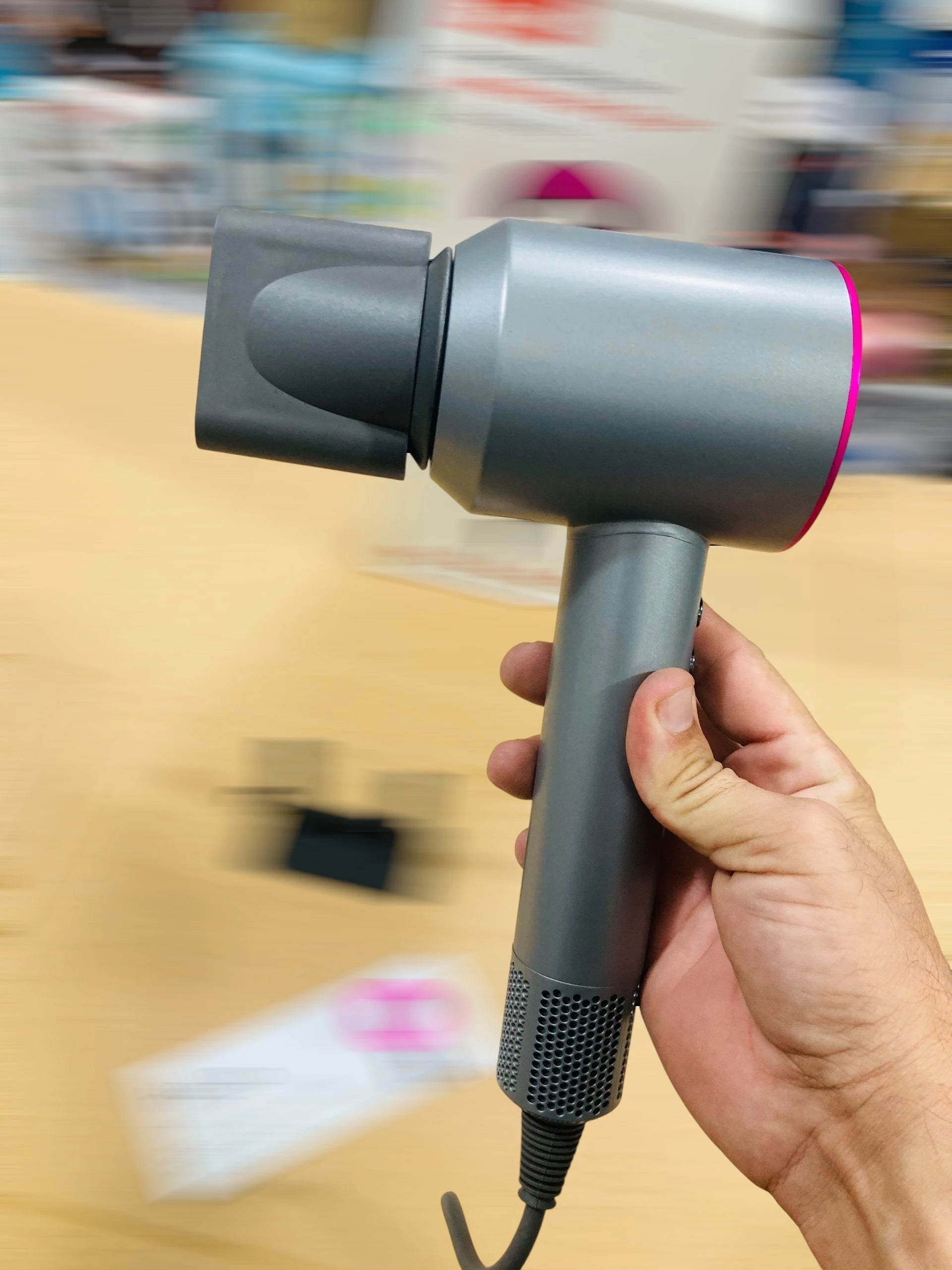 MDHL High-Speed Leafless Hair Dryer 1450W Powerful Digital Motor Hair Dryer with 4 Heat & 3 Cold Air Settings G5-1