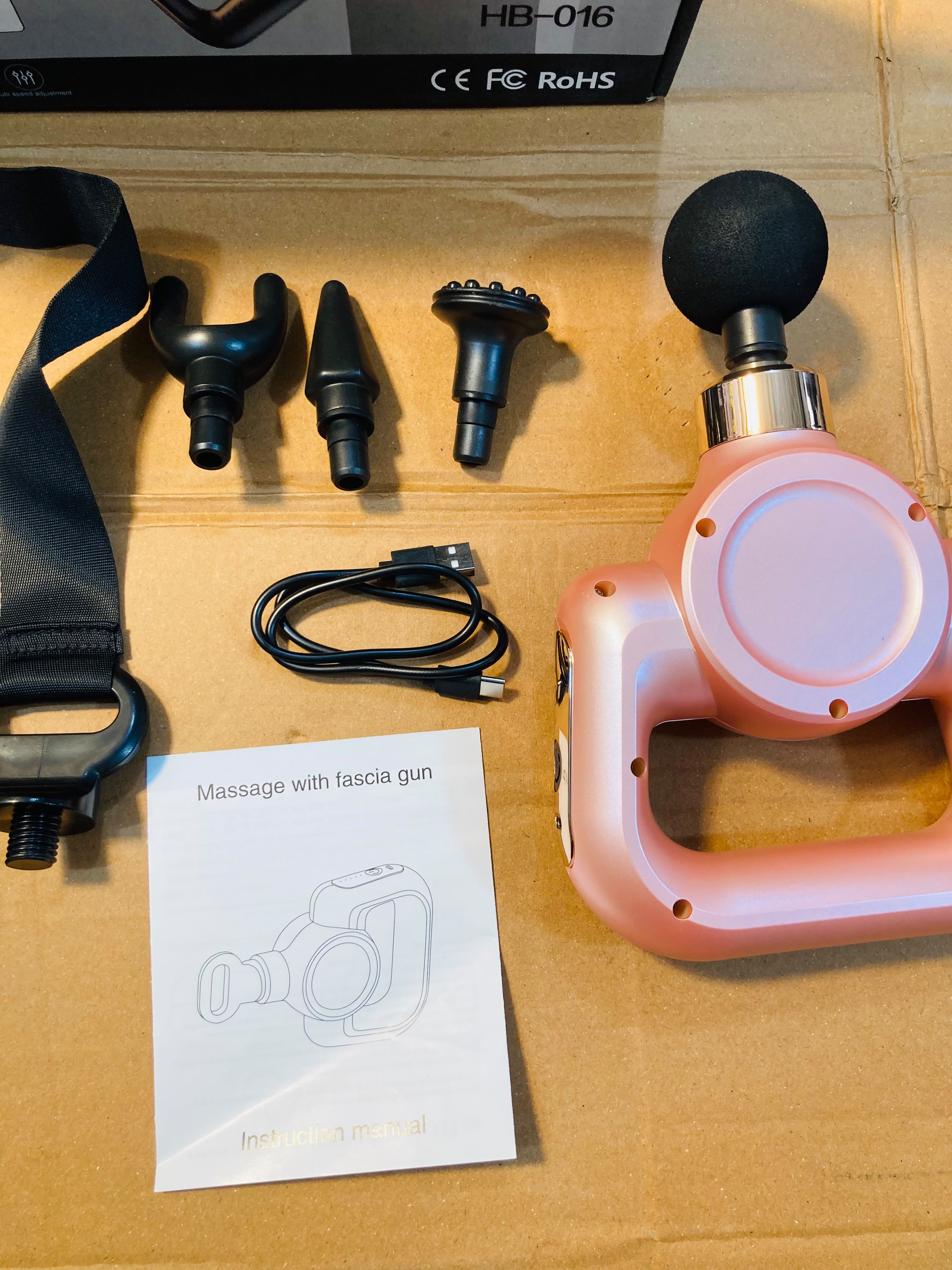 Massage Belt Fascial Gun 2-in-1 Handheld Percussion Massager & Adjustable Belt Extension HB-016