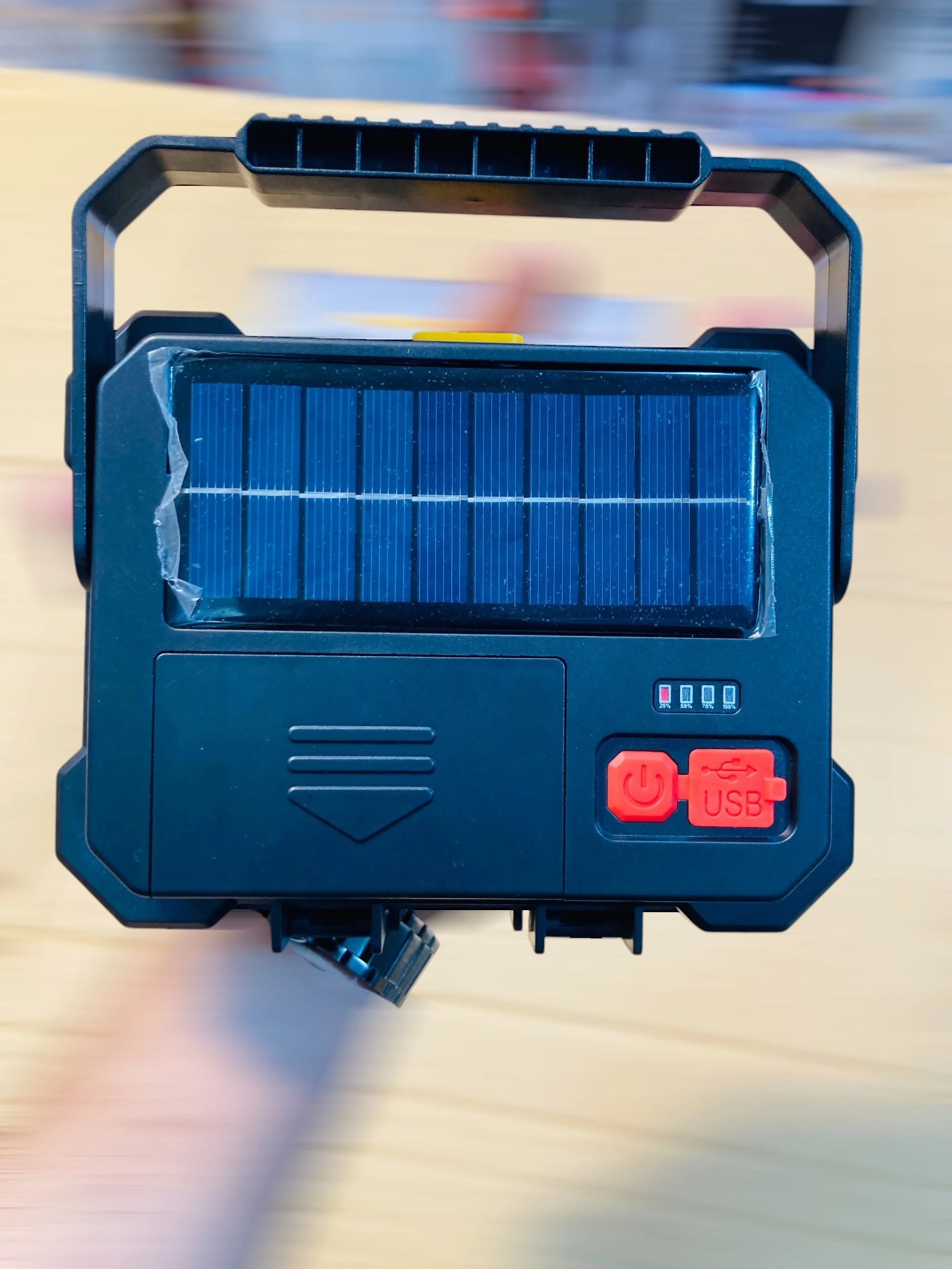 Solar Camping Light & Mini Portable Toolbox Set Rechargeable LED/COB Work Light with Solar Panel 2400mAh Power Display 7769-B