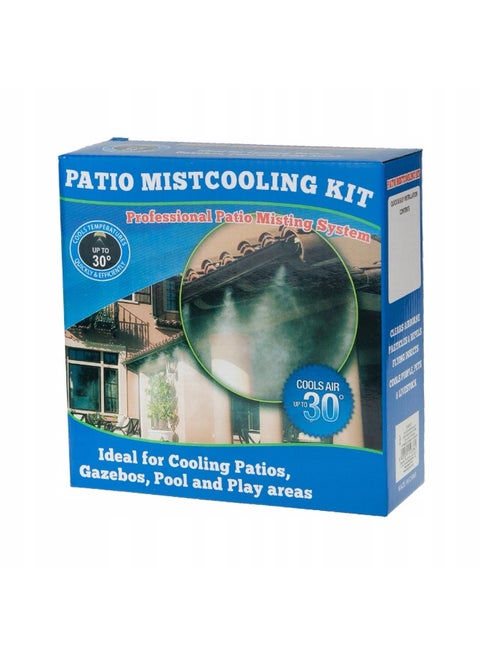 Patio Mist Cooling Kit for Garden - Outdoor Misting System with Hose, Nozzles & Tap Connector