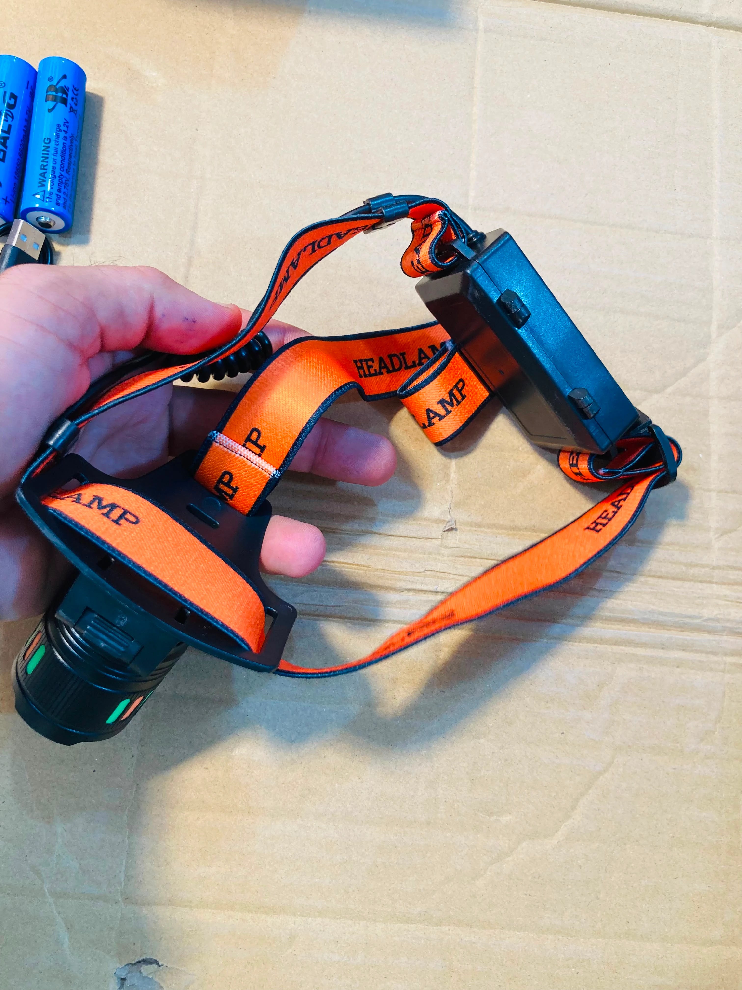 Super Bright Rechargeable LED Headlamp with 60-Degree Tilt & Adjustable Headband