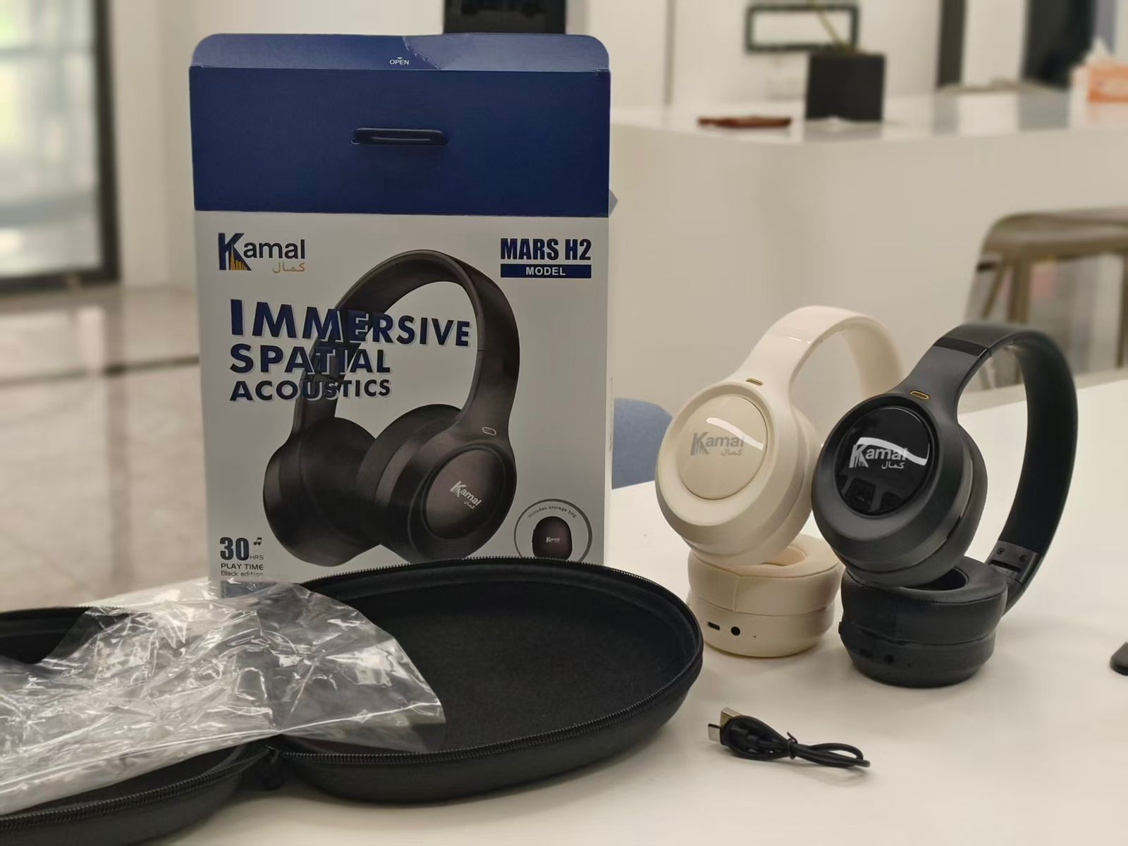 Kamal Premium Sound Wireless Headphones with Pouch