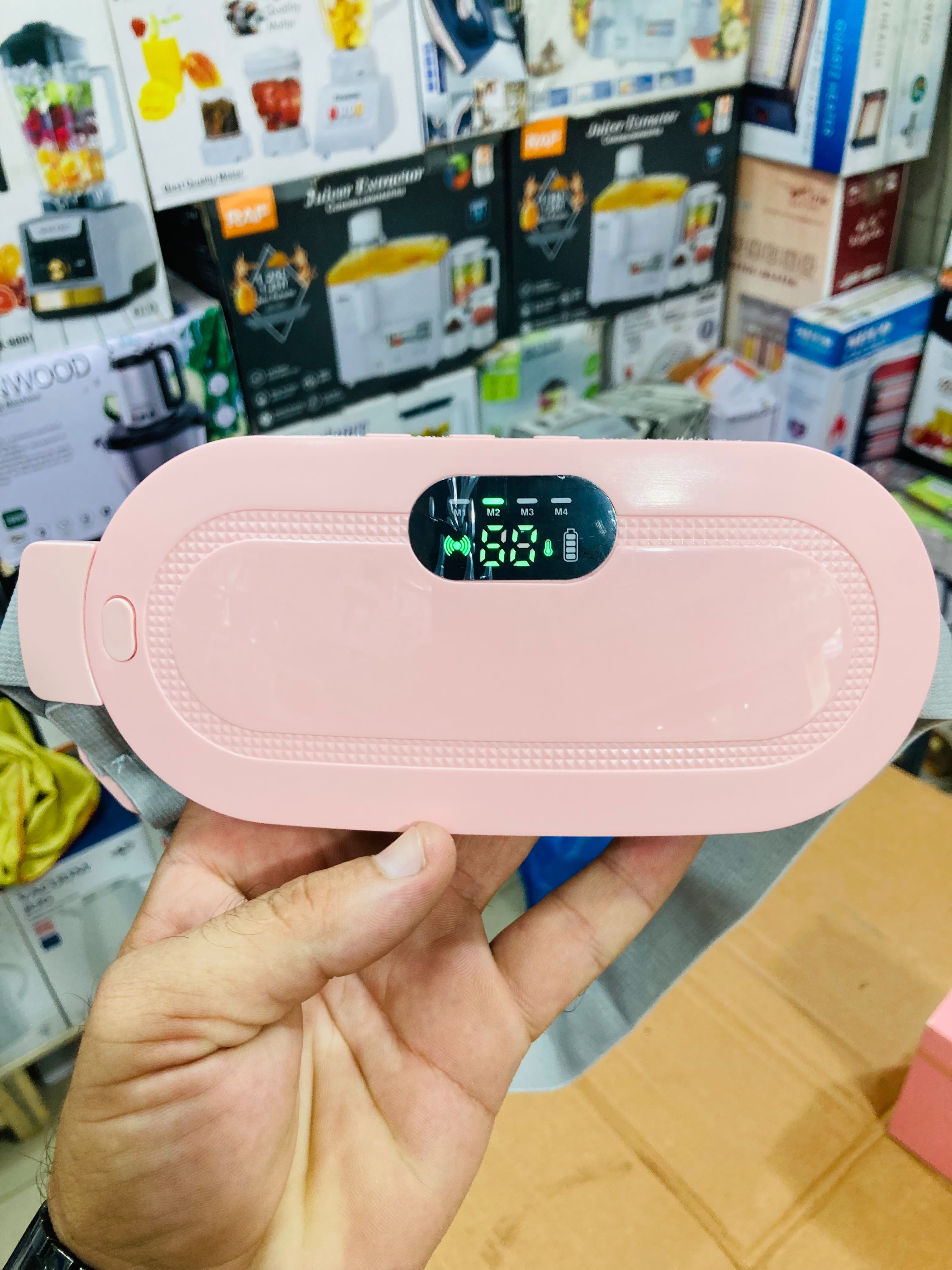 Portable Electric Menstrual Period Heating Pad Belt & Massager Set