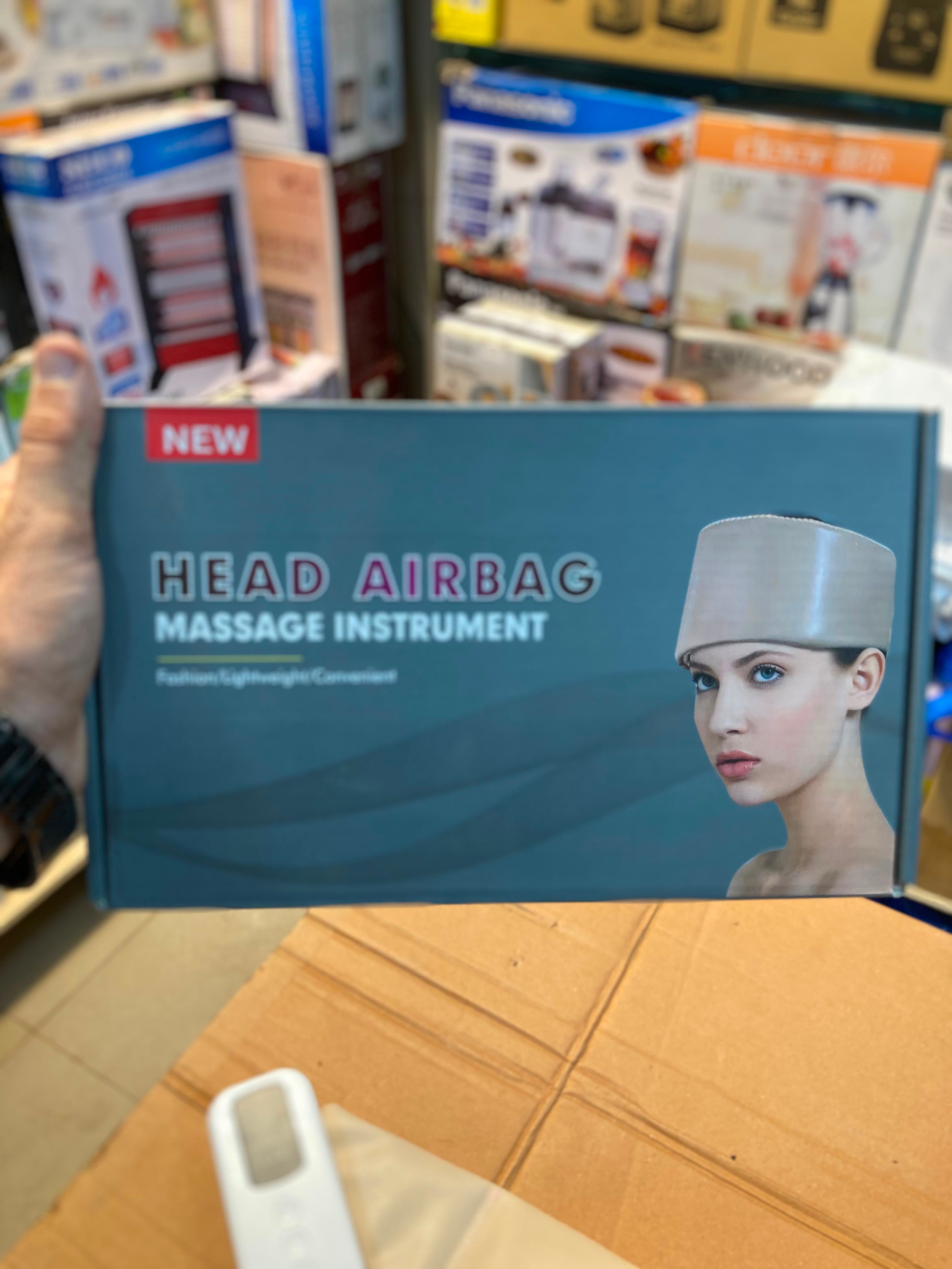 Electric Airbag Head Massager with Heating & Smart Controller 666