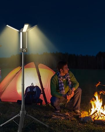 Rechargeable Portable 3.7 Ft Outdoor Camping Light with Stand
