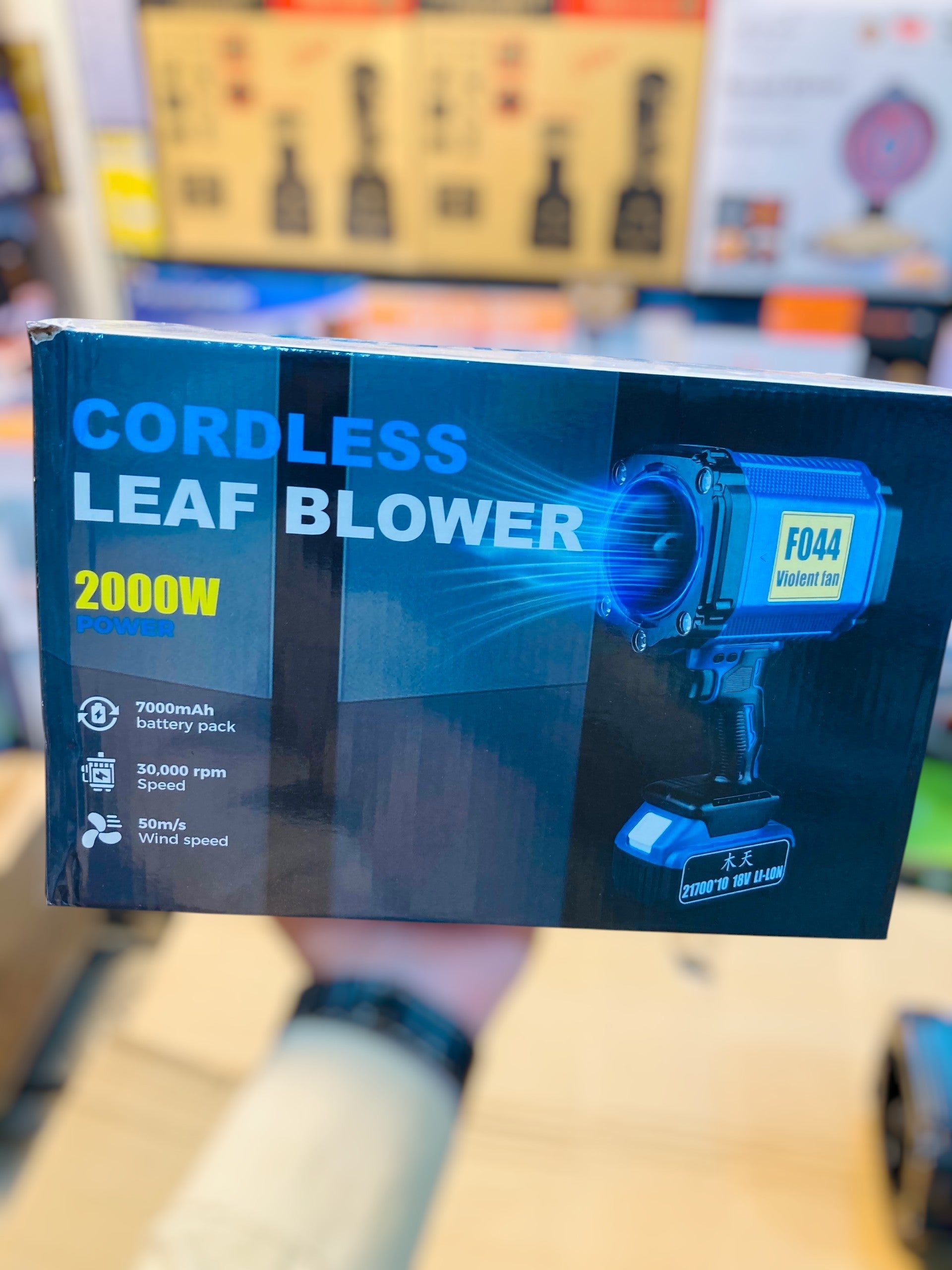 Cordless 2000W High-Power Leaf Blower & Turbo Violent Fan F044