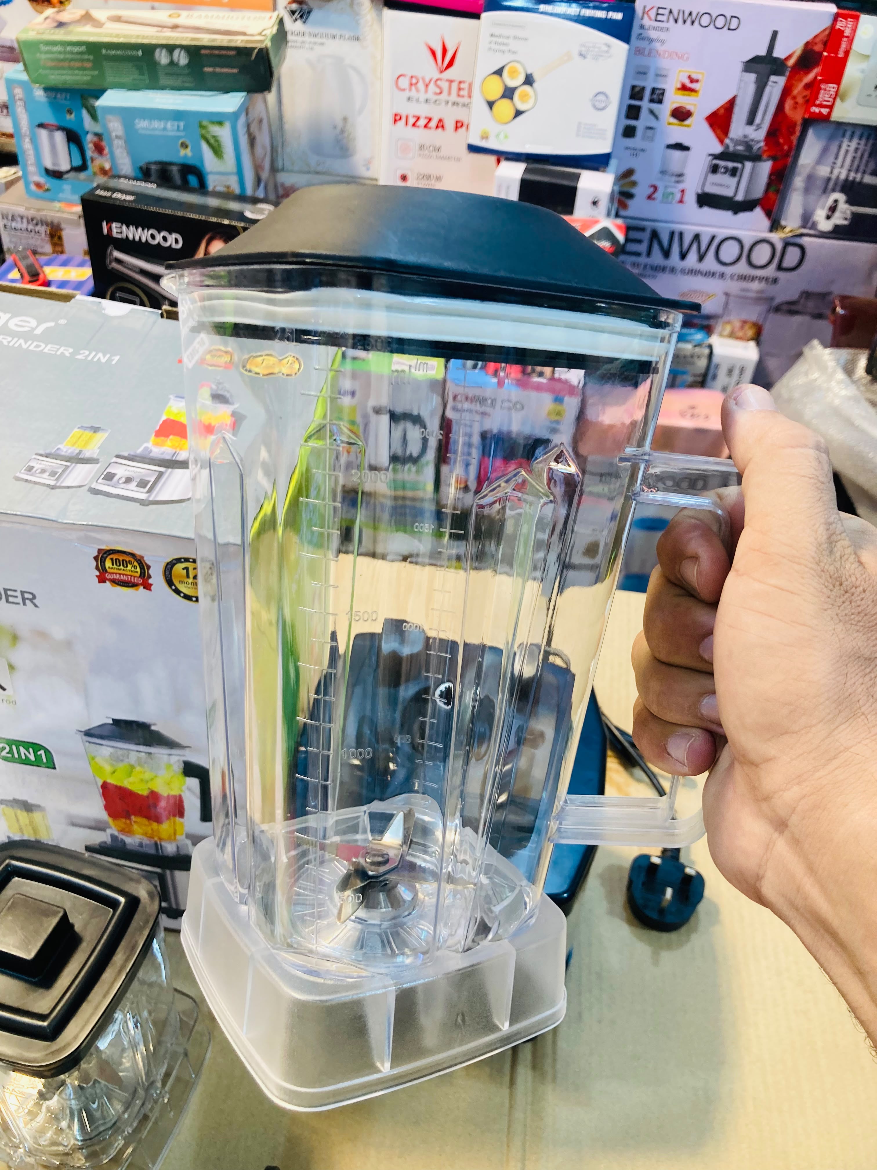 Haiger 2-in-1 Powerful Commercial Blender and Grinder with 2.5L Capacity and 1500W Motor BF-2063