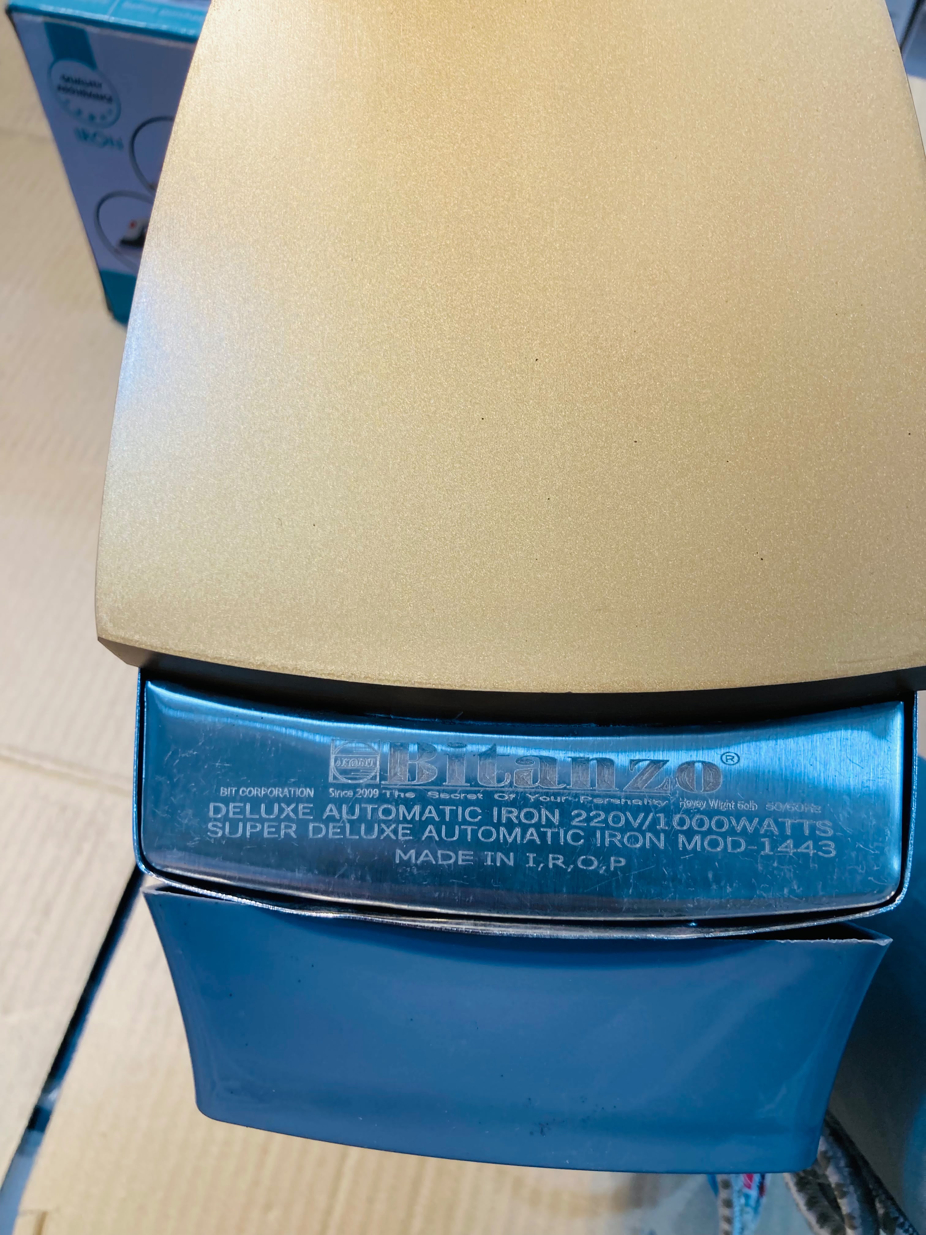 Bitanzo AK & Bit De-Luxe Automatic Heavy Weight Dry Iron, 1000W-1200W Energy Saving Iron with Non-Stick Coating  BIT-1443 QMAB