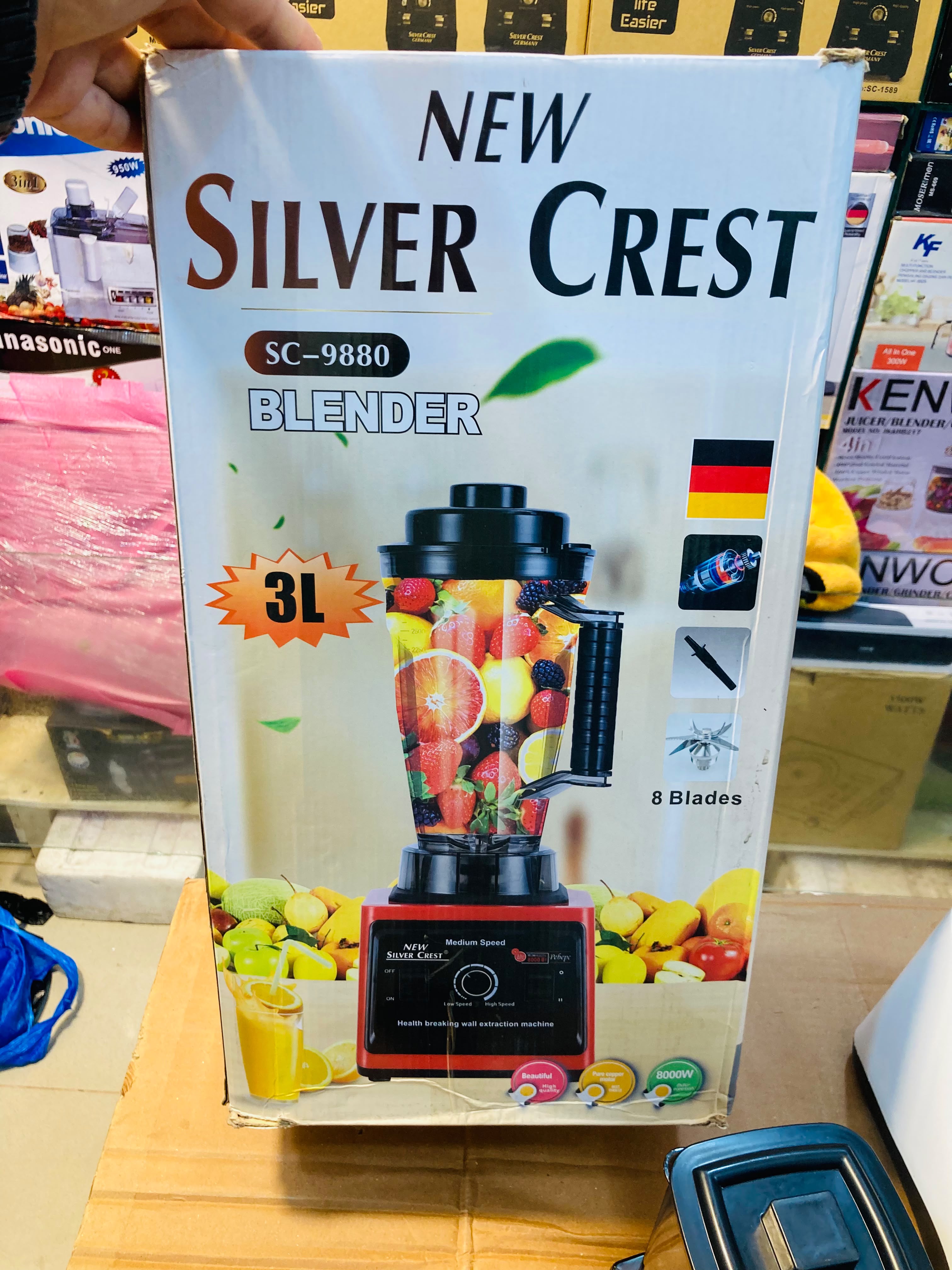 New Silver Crest Heavy Duty Commercial Blender & Grinder SC-9880