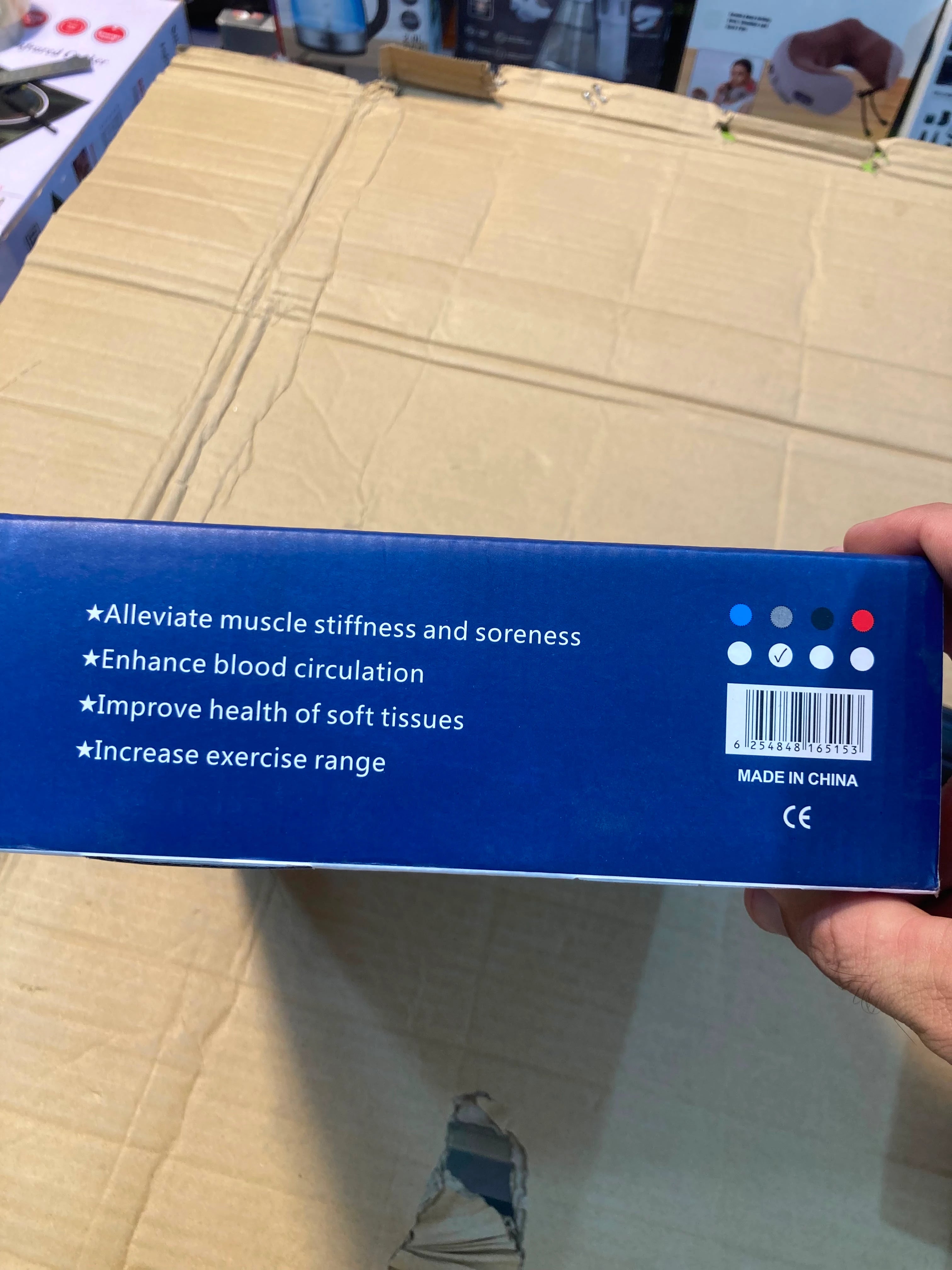 Handheld Deep Tissue Muscle Fascial Massage Gun with 6-Level Variable Frequency Vibration and 4 Interchangeable Attachments RH-320
