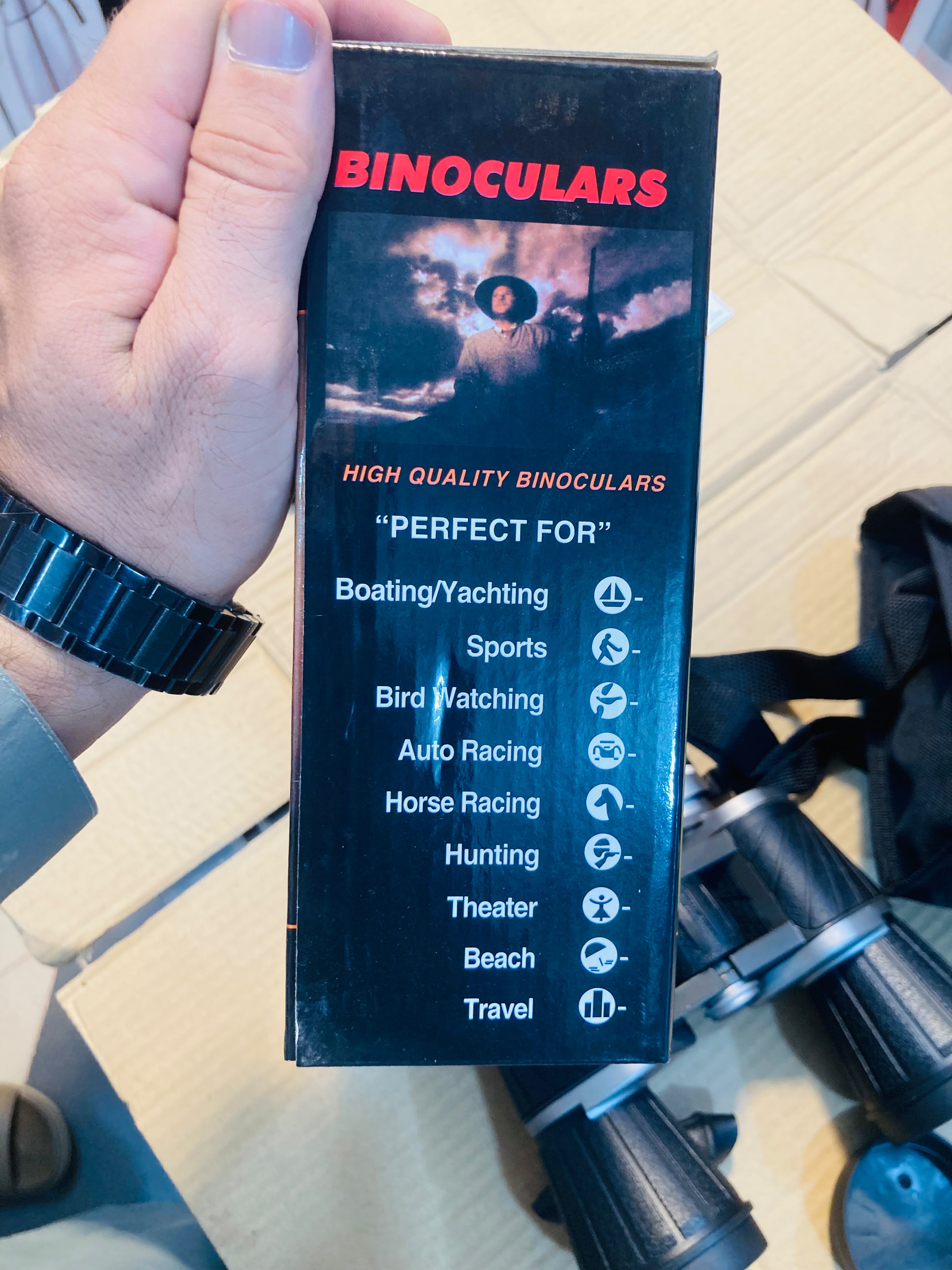 Baigish Double Zoom 10x50WA Wide Angle Binoculars with Carrying Case and Accessories