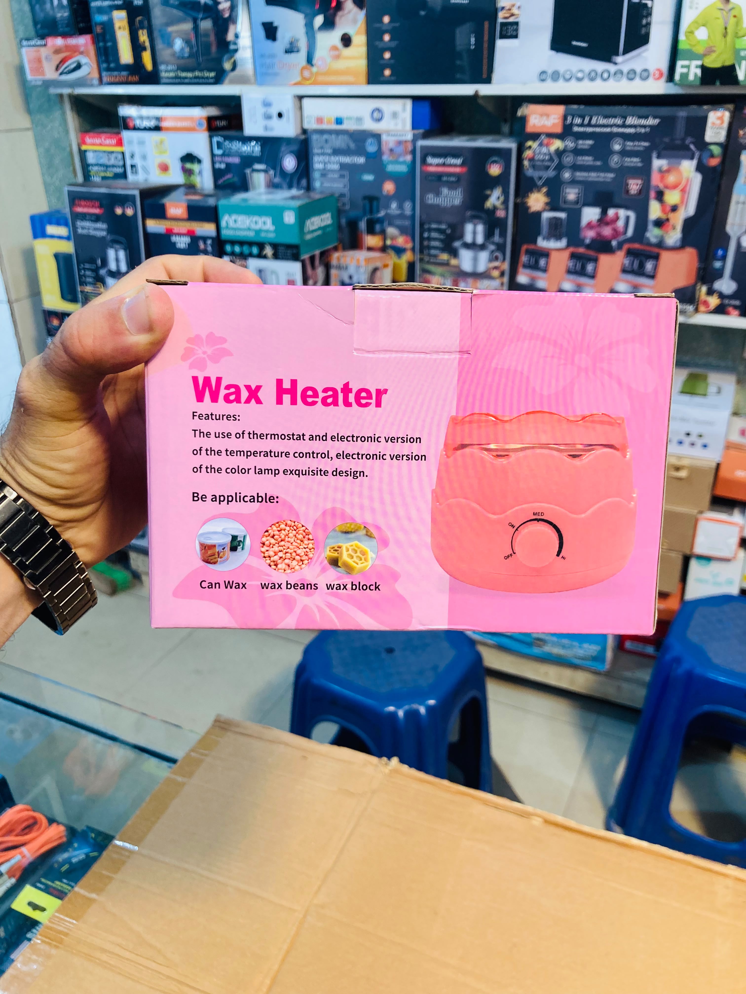 AJWA 100W Electric Wax Heater  with Adjustable Temperature Control & Lid SM-8002