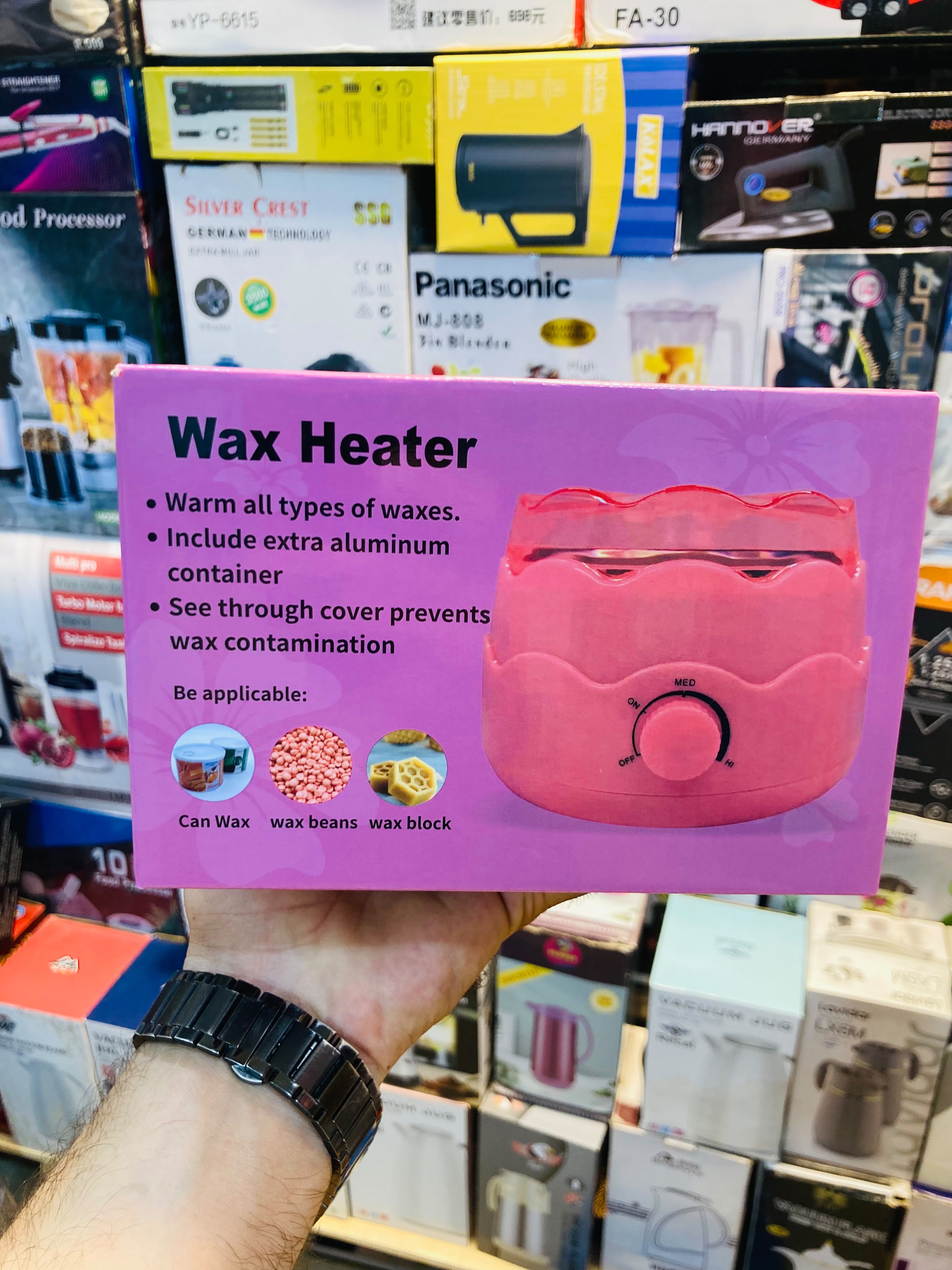 AJWA 100W Electric Wax Heater  with Adjustable Temperature Control & Lid SM-8002