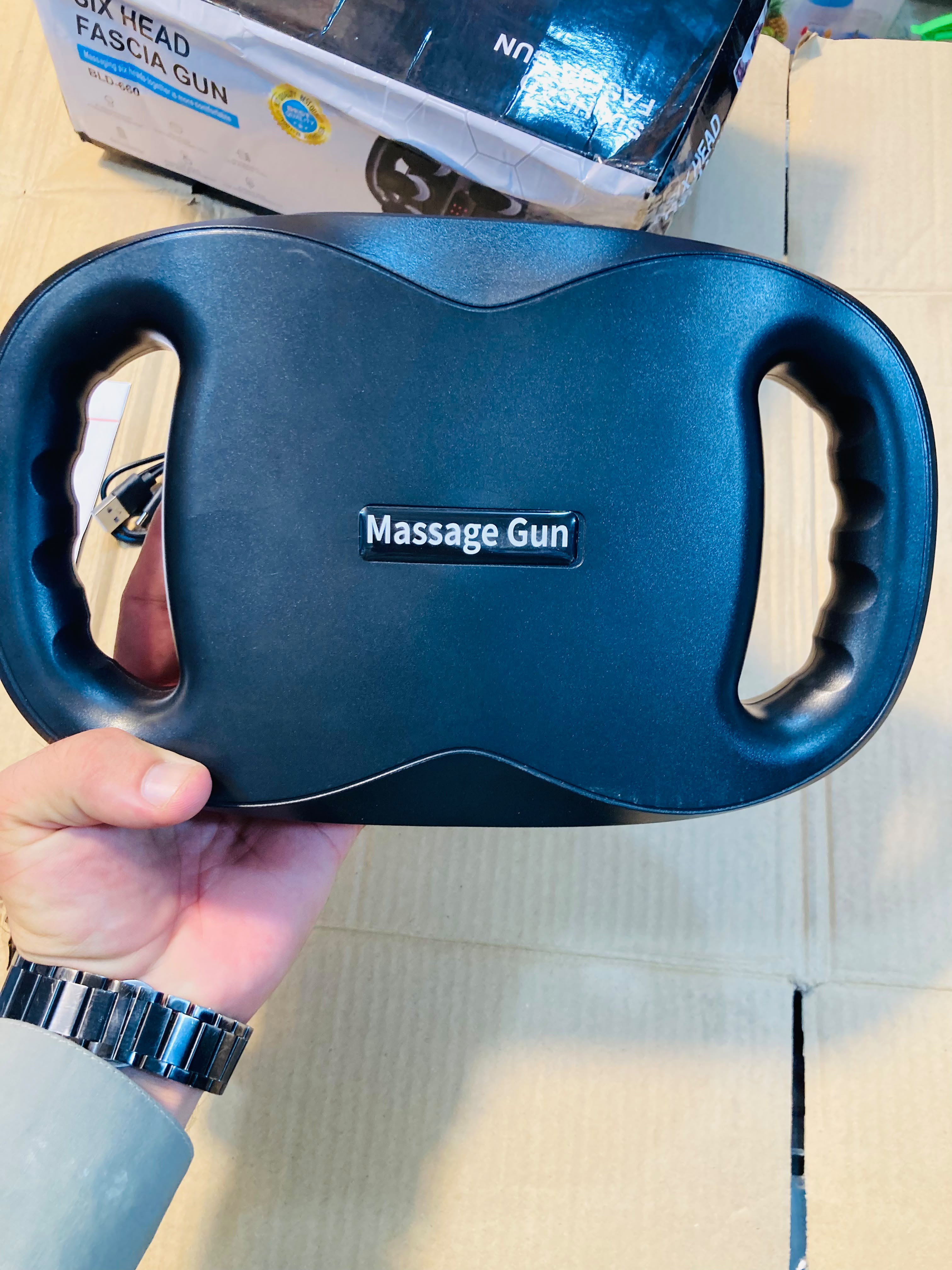 Blueidea Six Head Fascia Gun Handheld Deep Tissue Muscle Massager with LCD Display BLD-660