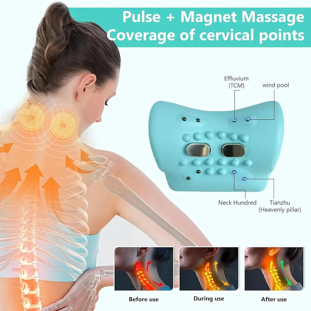 Rechargeable Neck & Shoulder  Relaxing Heating Pillow Massager