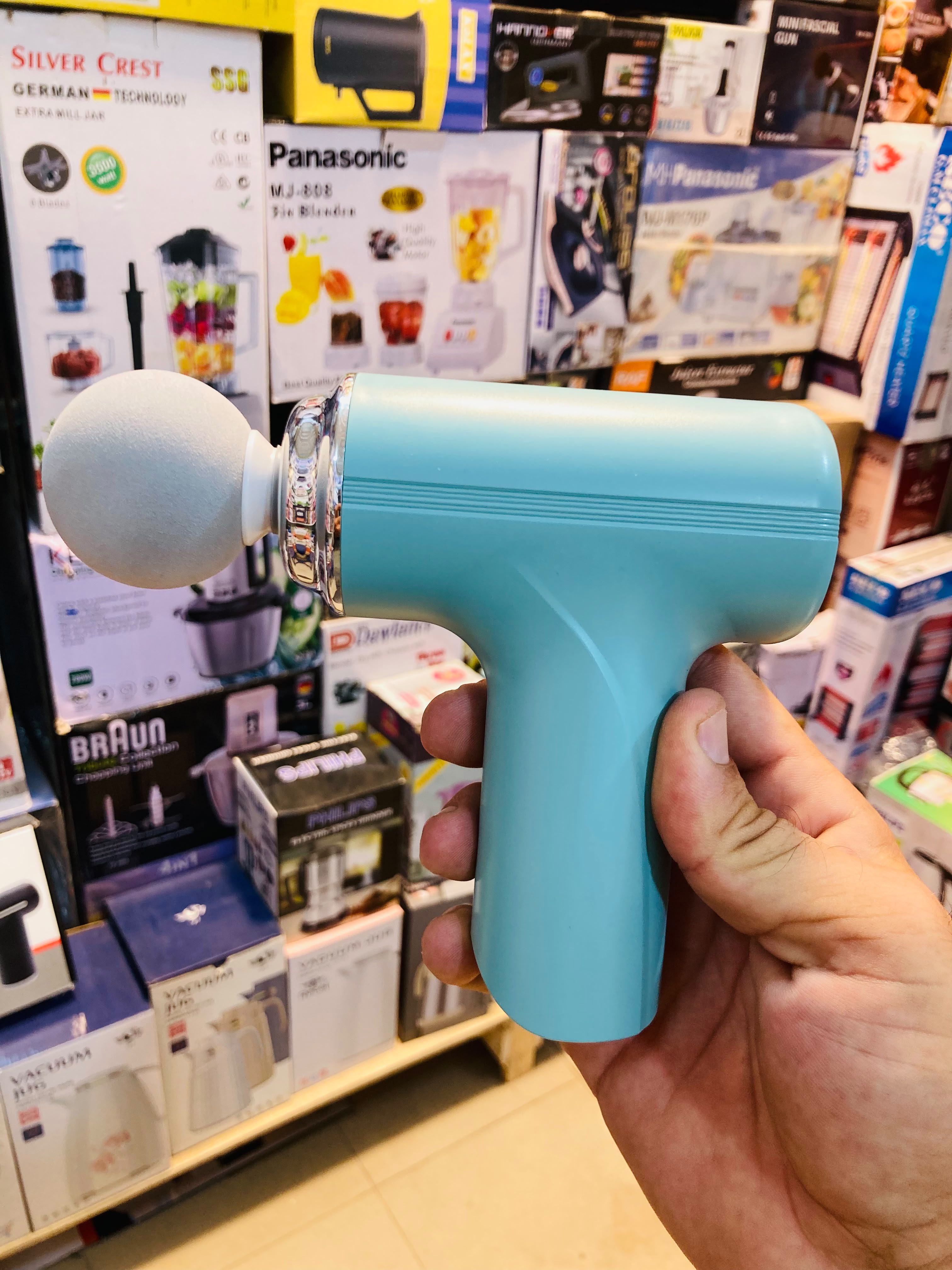 MDHL 4in1 Massage Gun  Portable Handheld Percussive Body Massager with 4 Interchangeable Heads  MD-MG203