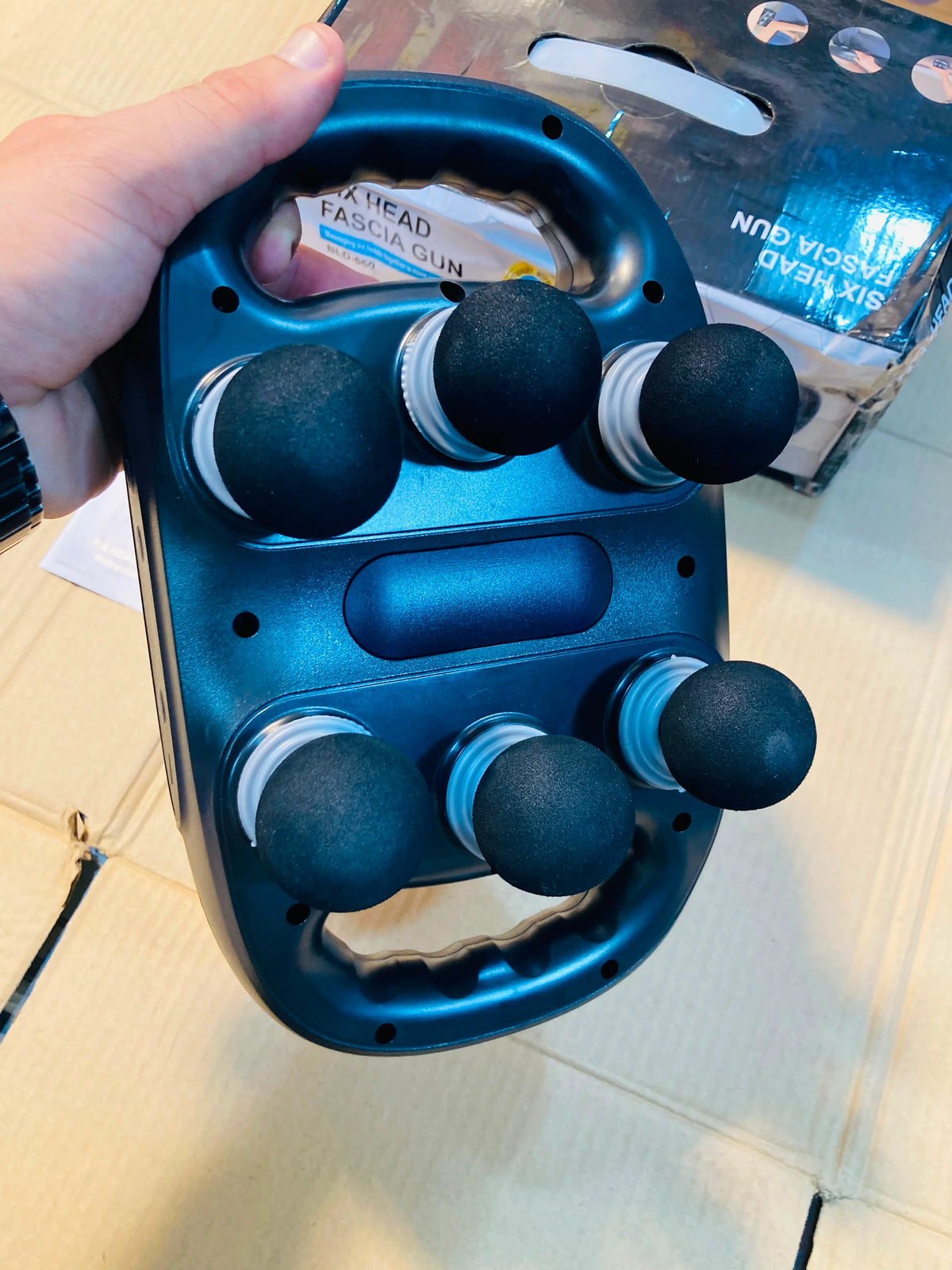 Blueidea Six Head Fascia Gun Handheld Deep Tissue Muscle Massager with LCD Display BLD-660