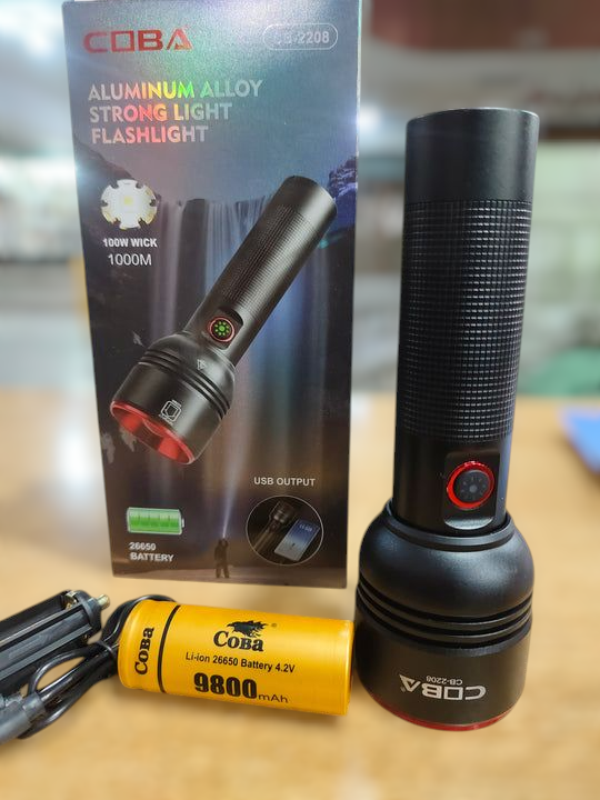 COBA Rechargeable Led Flashlight/Torch CB-2208