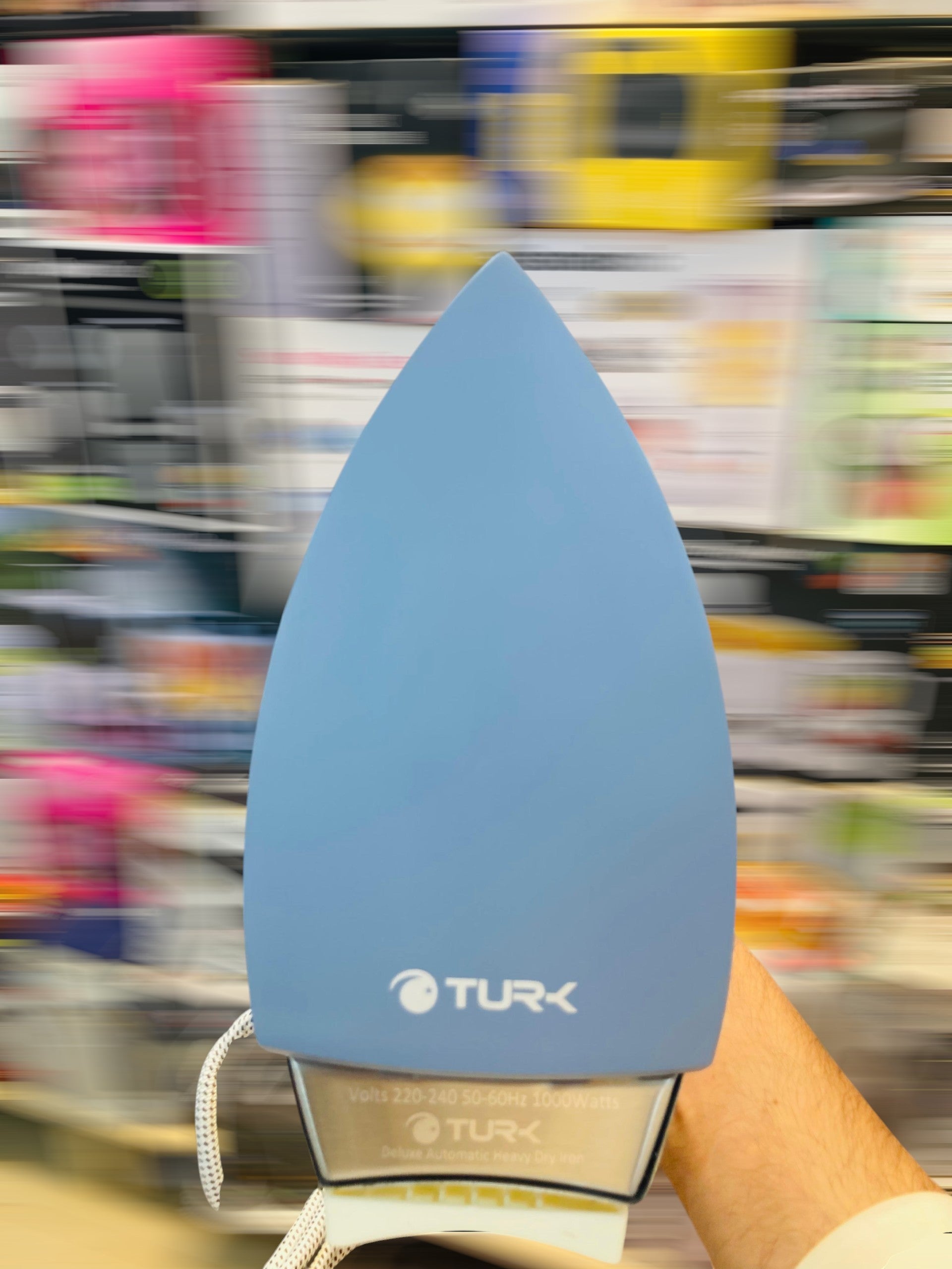 TURK 1000W Heavyweight Automatic Dry Iron with 60 Microns Nano Ceramic Coating TP-786