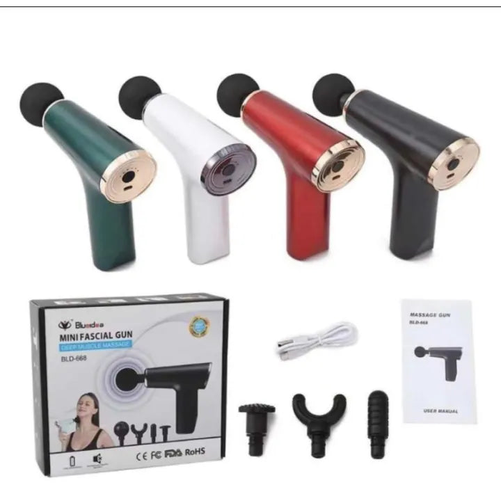 Blueidea Rechargeable Mini Fascial Muscle Gun Massager BLD-668 - Random Colors