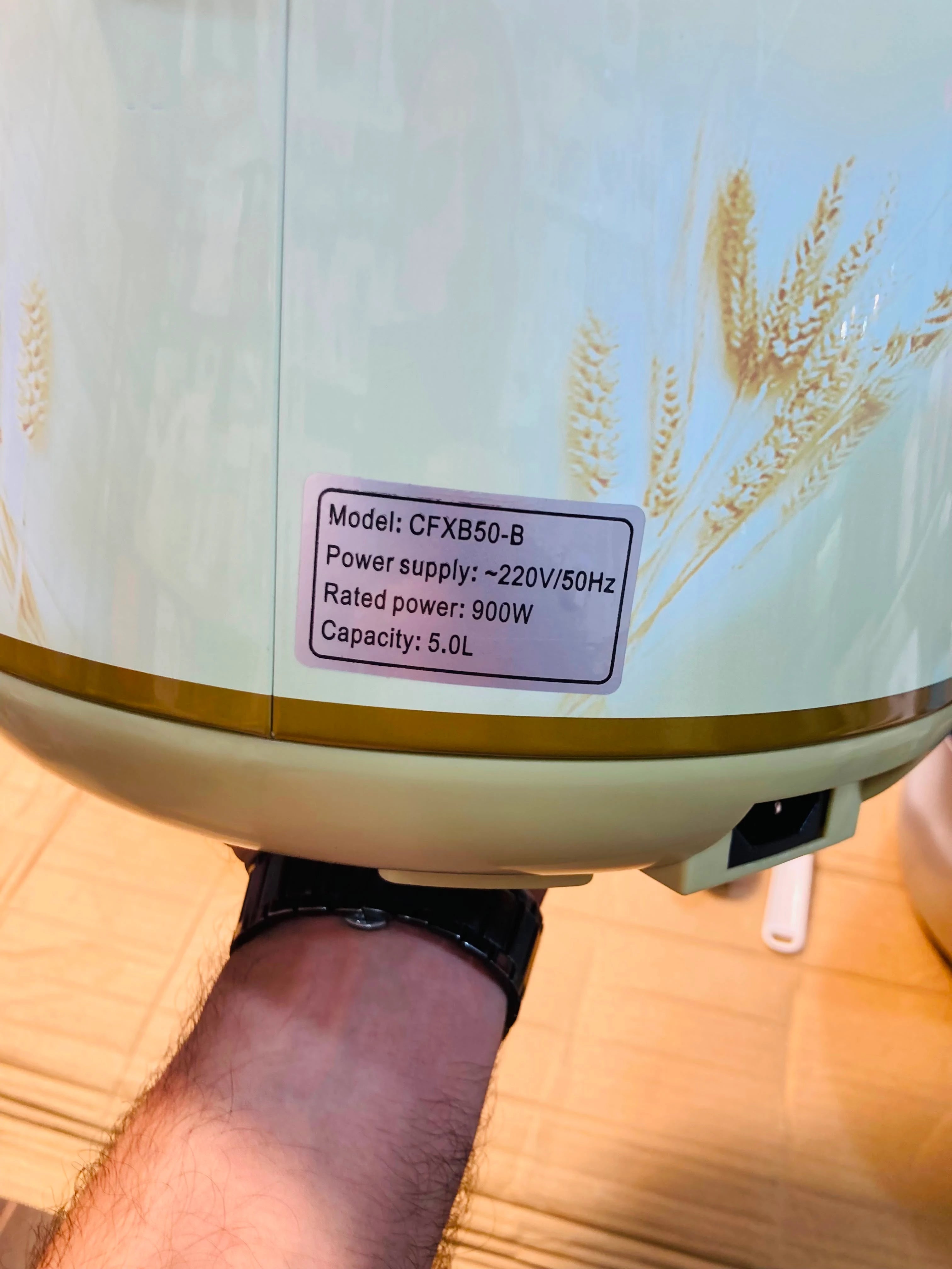 Italian Home 900W Electric Rice Cooker – 5L Large Capacity Automatic Cook & Warm Rice Cooker with Steaming Tray CFXB50-B