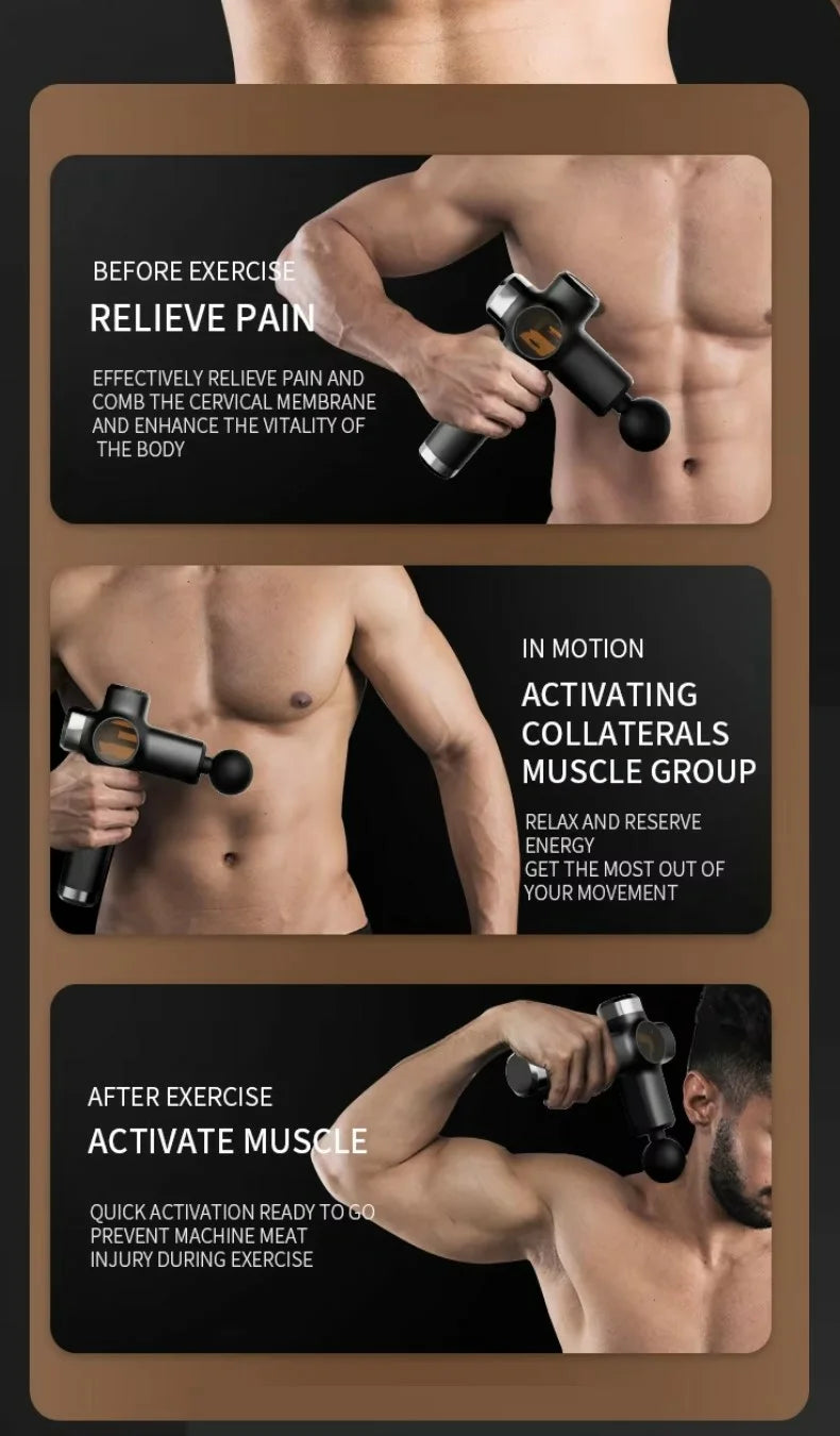 Rechargeable Deep Tissue Massage Gun KH-560 - Random Colors