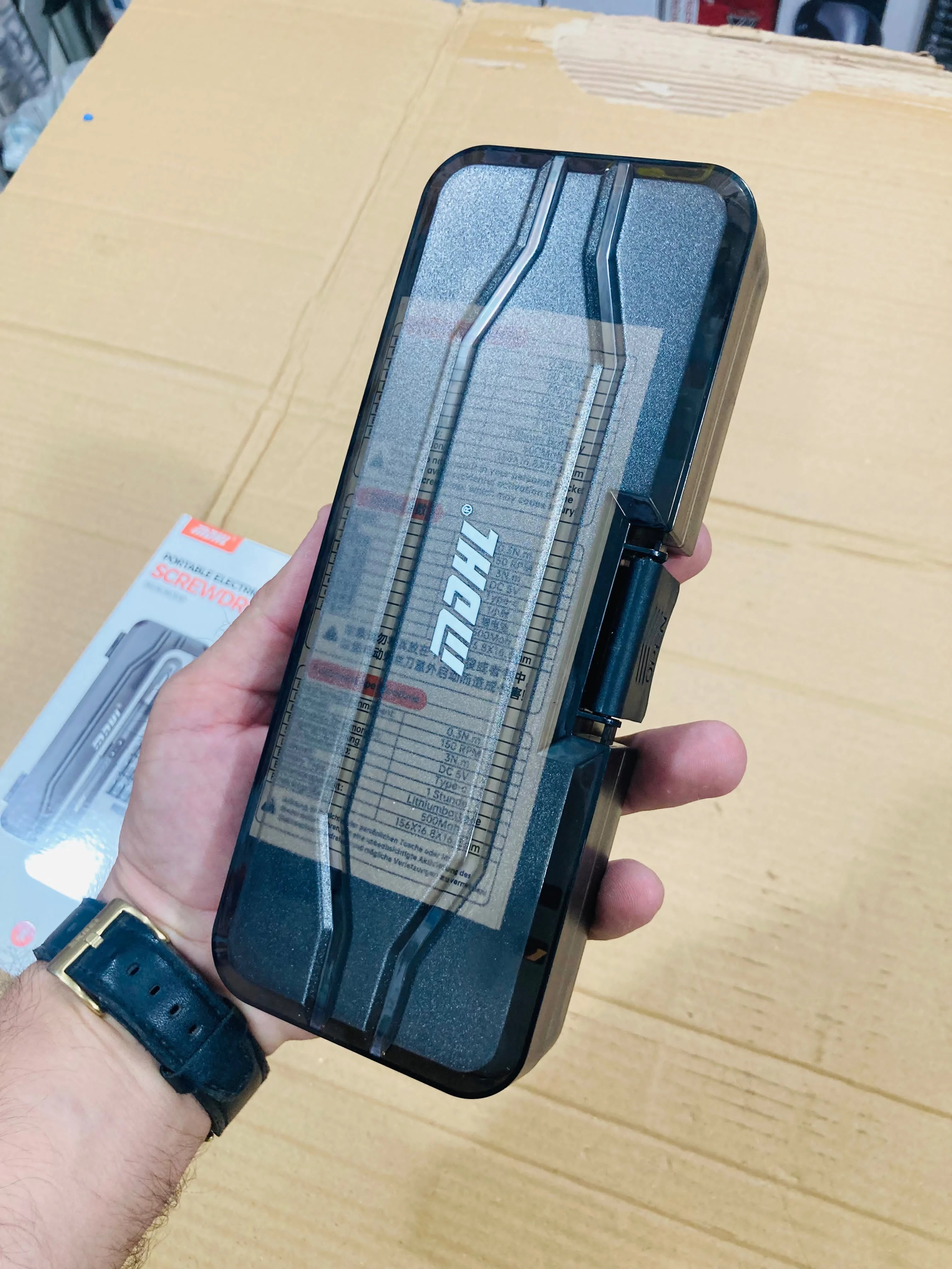MDHL Portable Cordless Electric Screwdriver Set 500mAh Precision Repair Tool Kit with 38 Steel Bits, Forward/Reverse Control & Storage Case MD-TK-ES