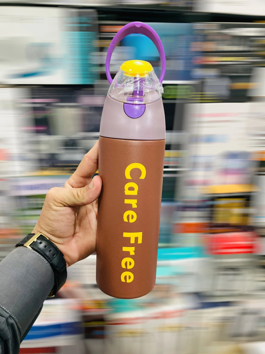 Insulated Stainless Steel Sports Travel Water Bottle with Straw & Dual Drinking Lid (670ml / 22.6 oz)316 Lined Thermal Vacuum Flask with Carrying Handle