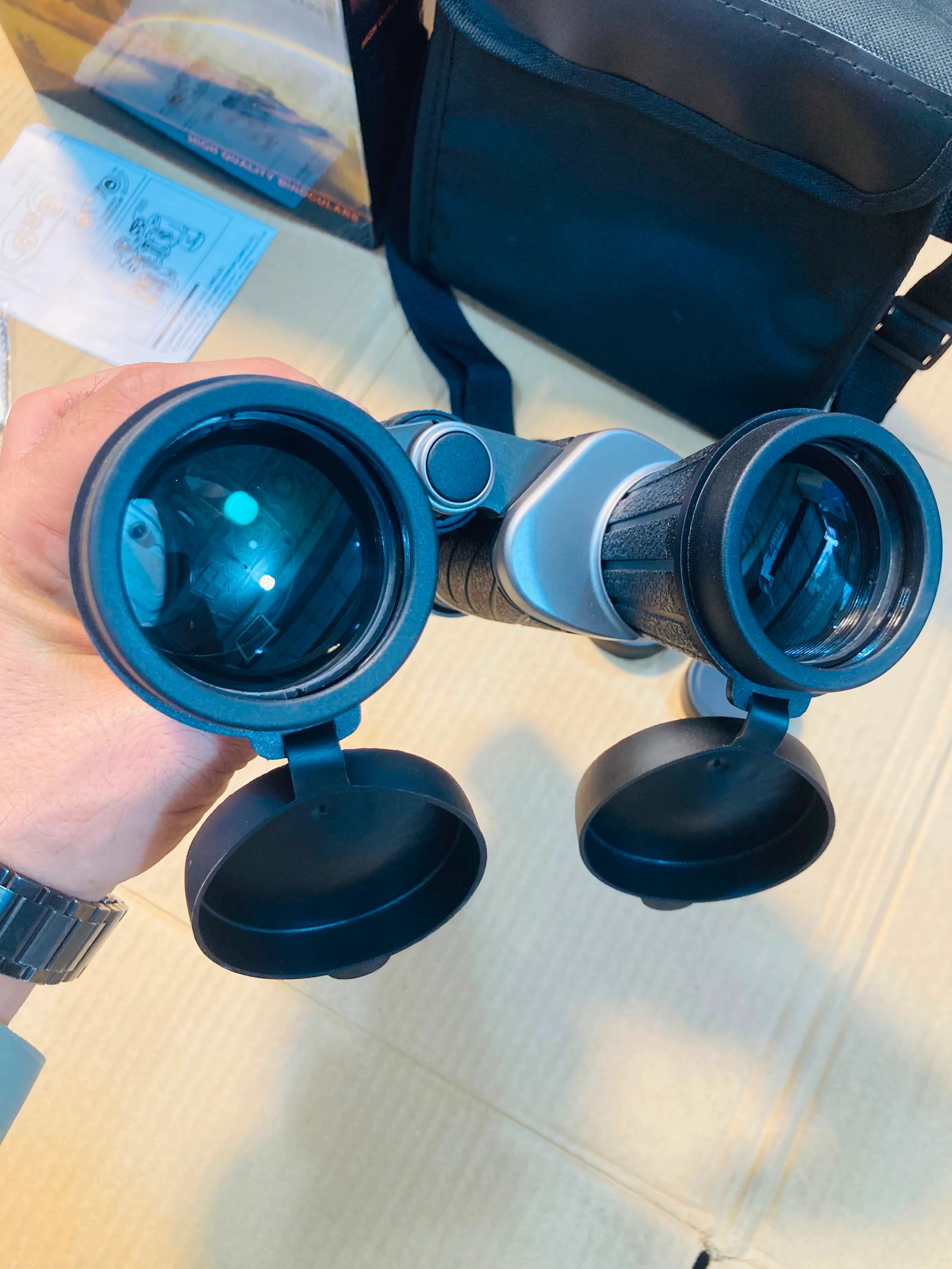 Baigish Double Zoom 10x50WA Wide Angle Binoculars with Carrying Case and Accessories