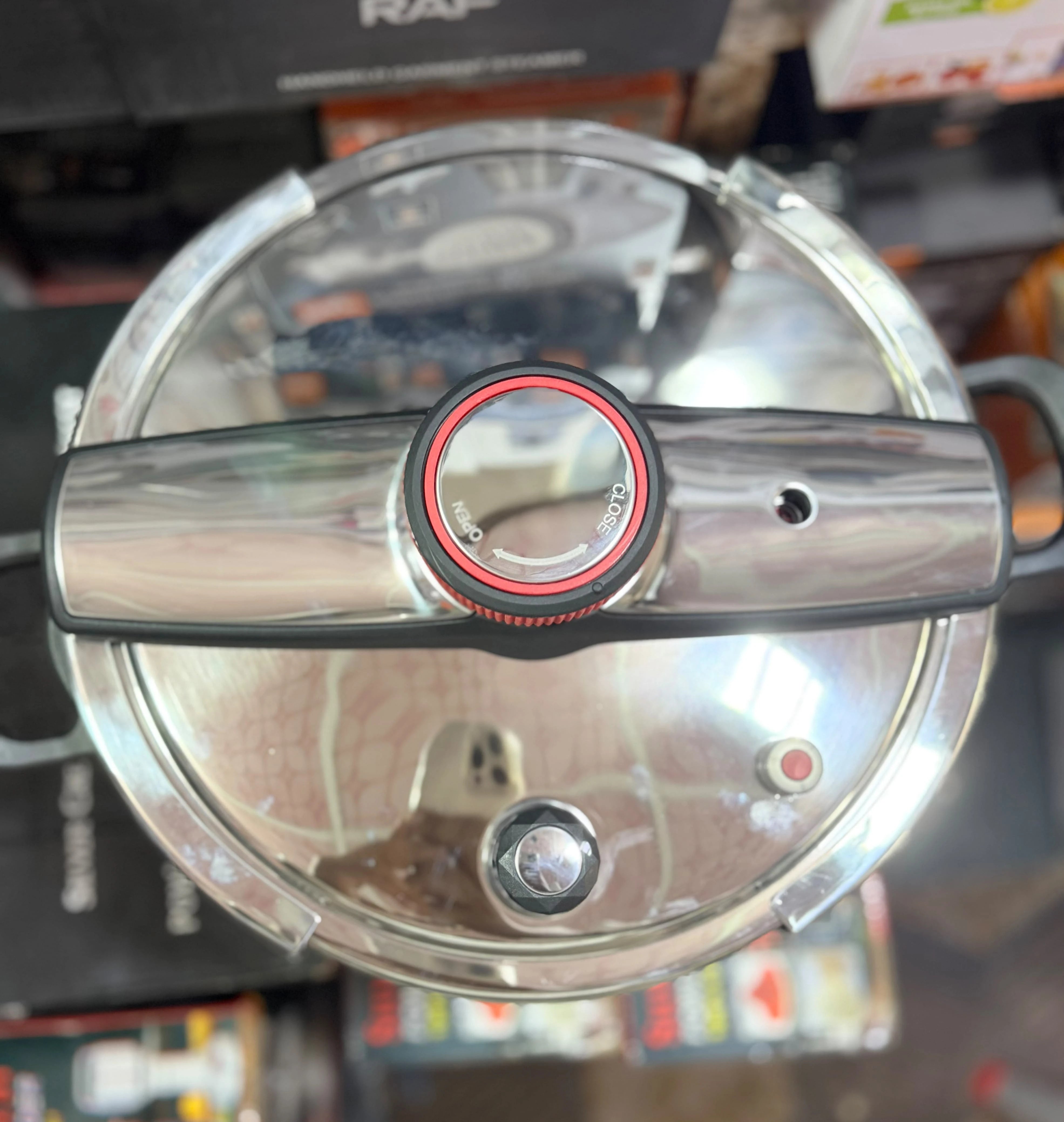 Knob Type 13L Stainless Steel Pressure Cooker Heavy-Duty Commercial & Family Size, Rotary Turn-Lock Lid with Multi-Safety Release Valves